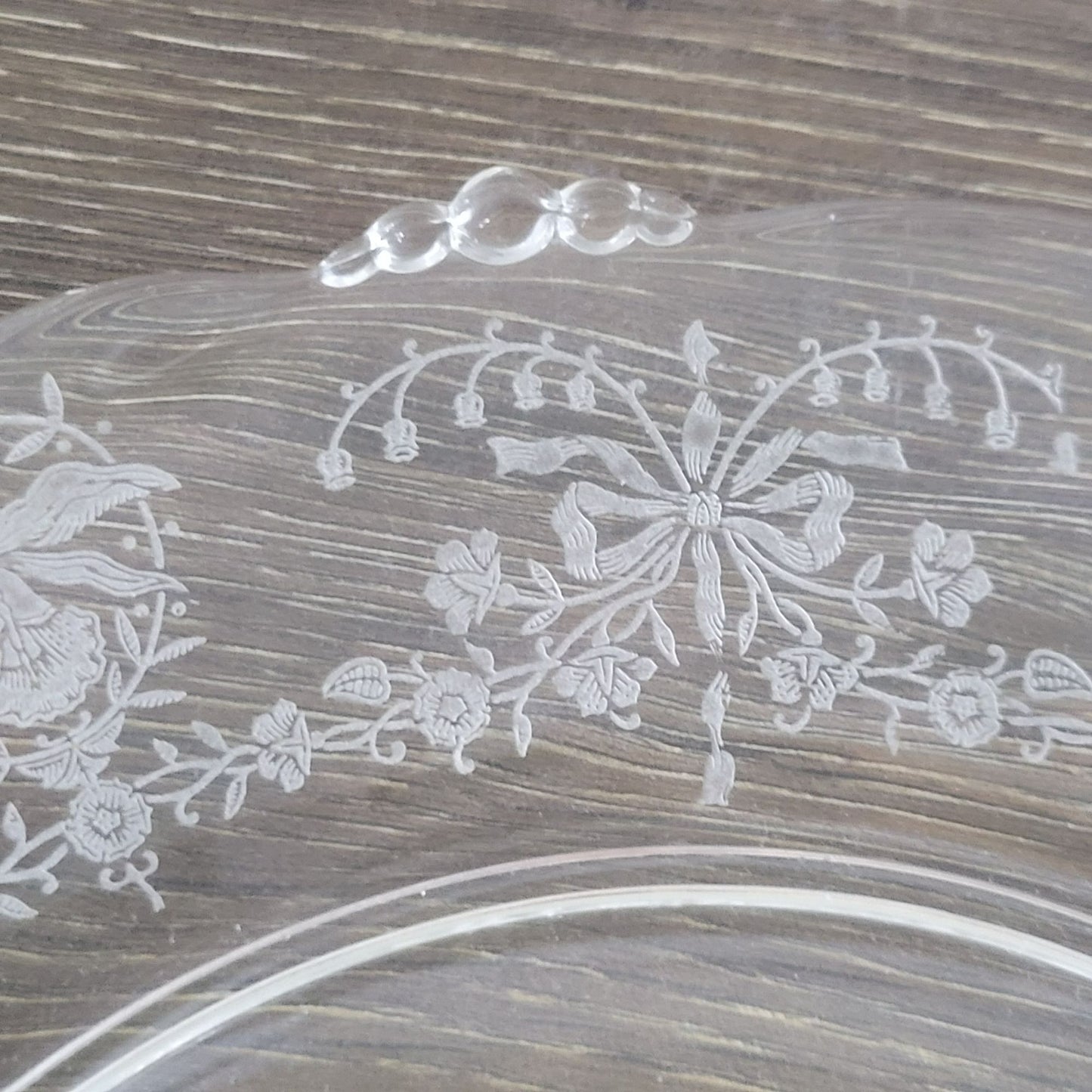 Mismatched Vintage 2-Tiered Glass Dessert Stand, Fenton Silver Crest & Heisey Orchid