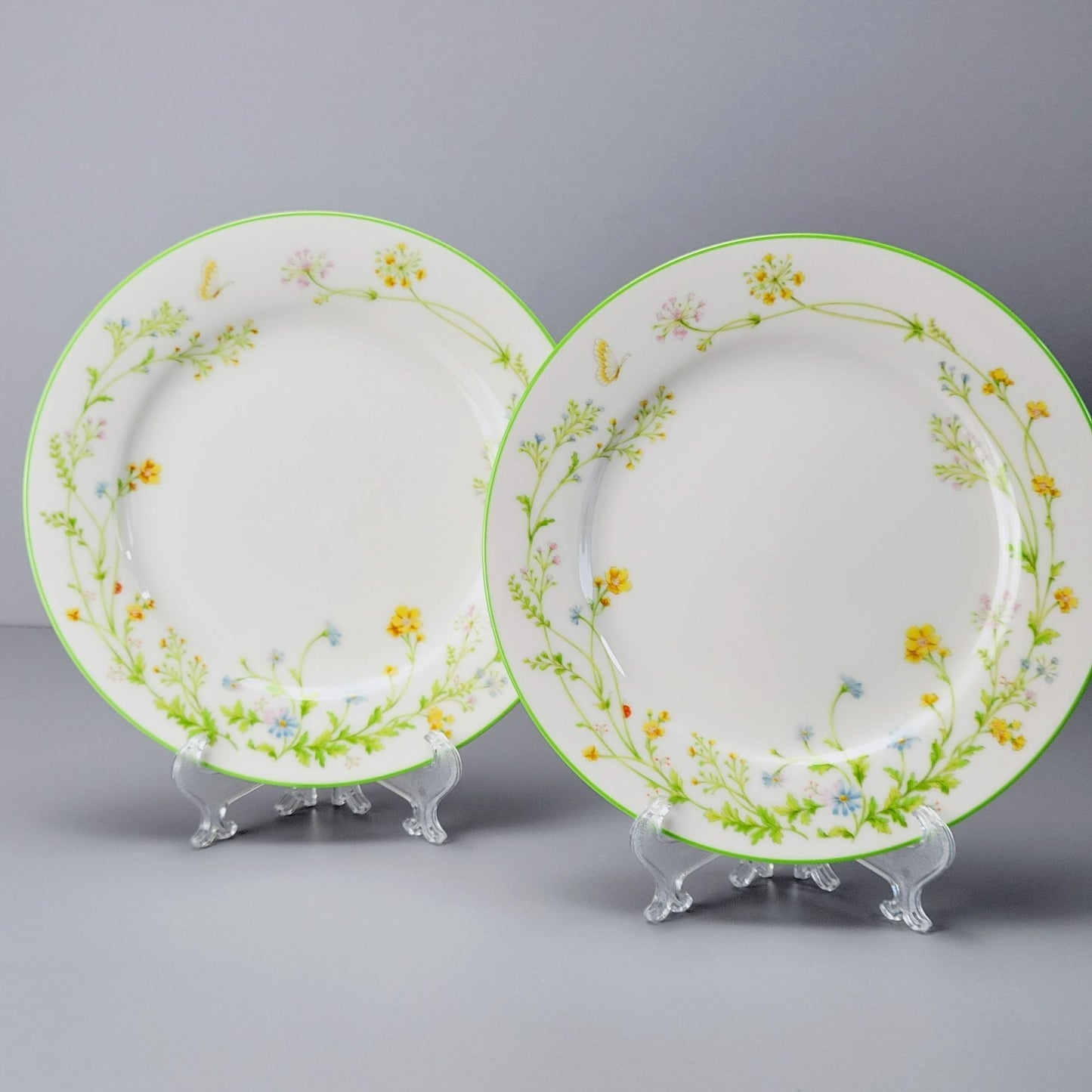 Noritake Reverie Salad Plate, Set of 2, Green Trim