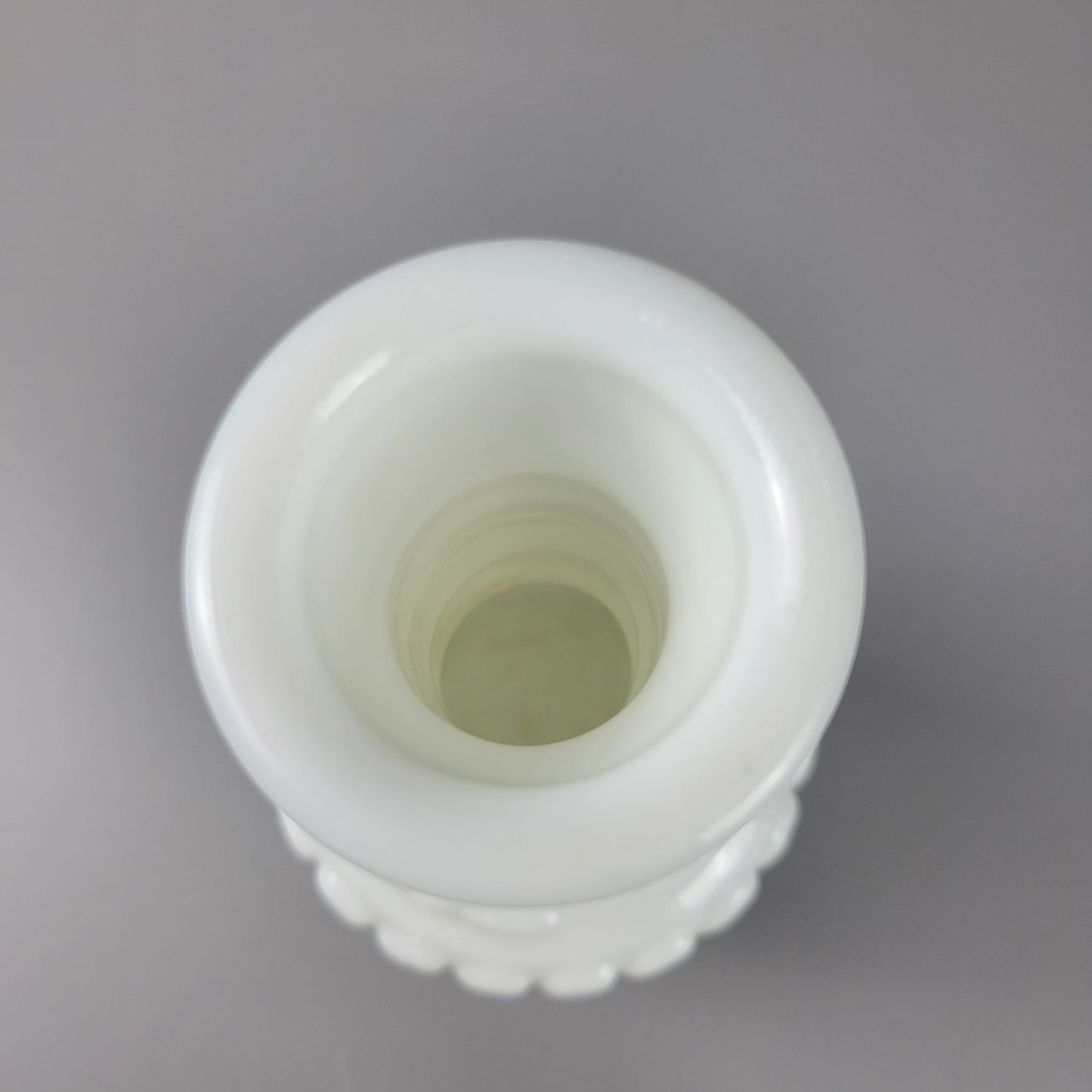 Vintage Jim Beam Milk Glass Liquor Bottle & Stopper, c. 1960s, Unique Embossed Pattern, USA Made