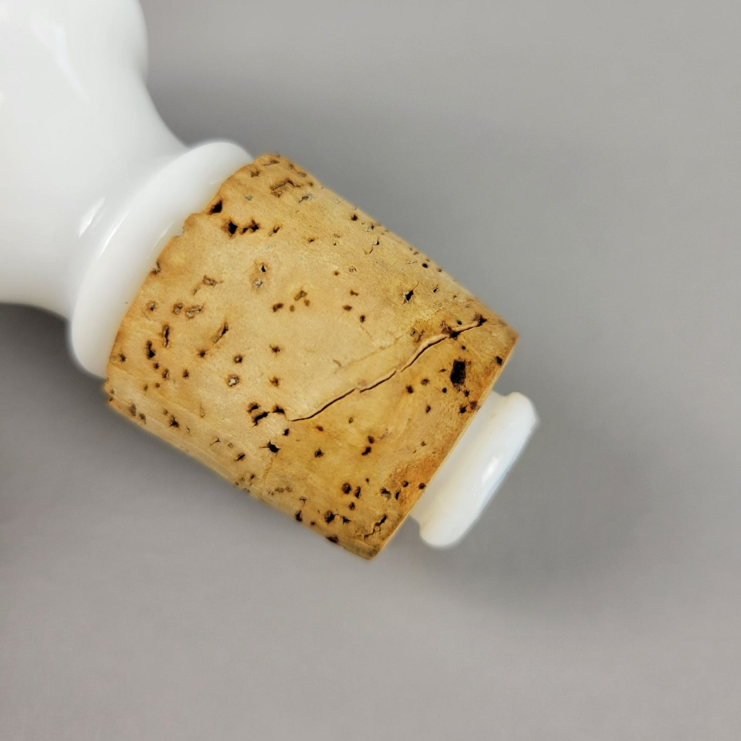 Vintage Jim Beam Milk Glass Liquor Bottle & Stopper, c. 1960s, Unique Embossed Pattern, USA Made