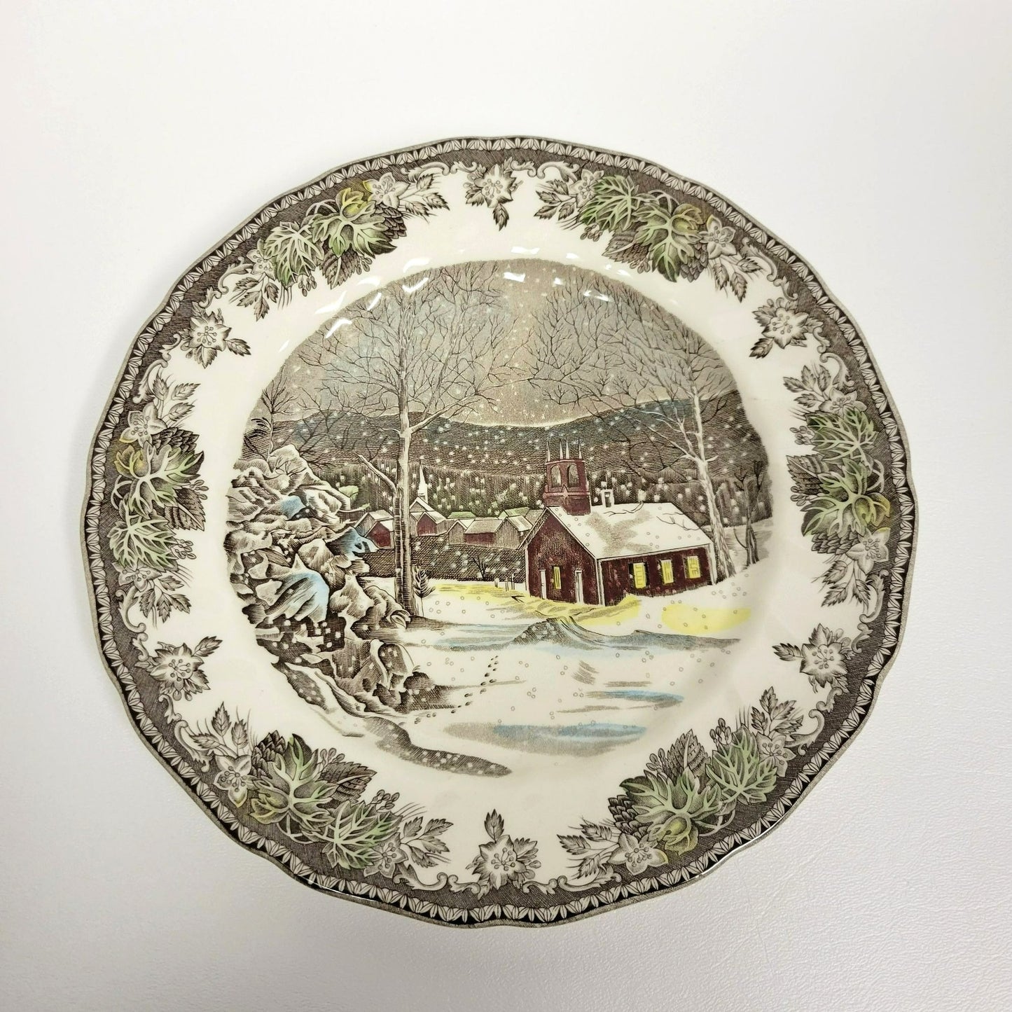 Vintage Johnson Bros The Friendly Village Dinner Plate, The School House, Made in England