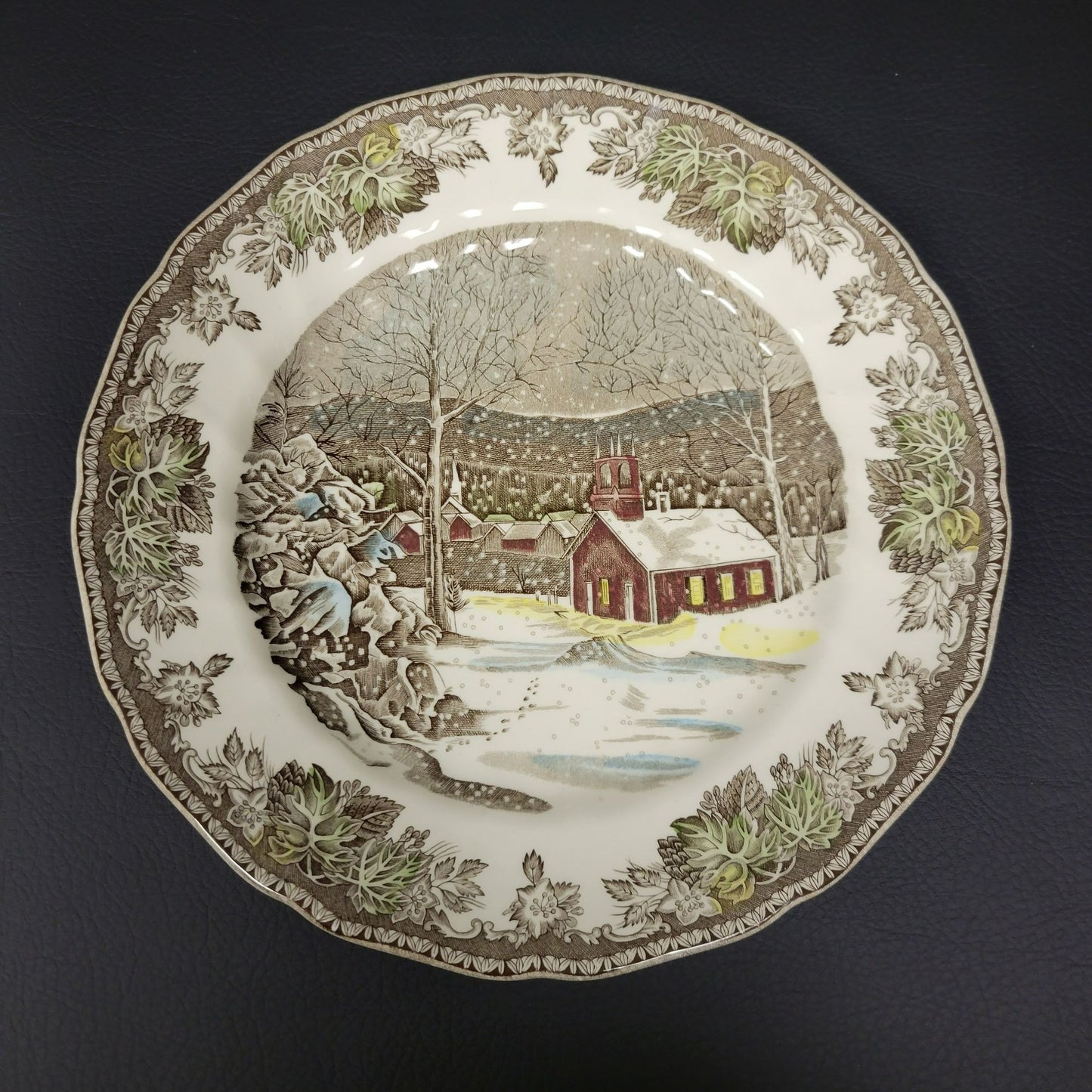 Vintage Johnson Bros The Friendly Village Dinner Plate, The School House, Made in England