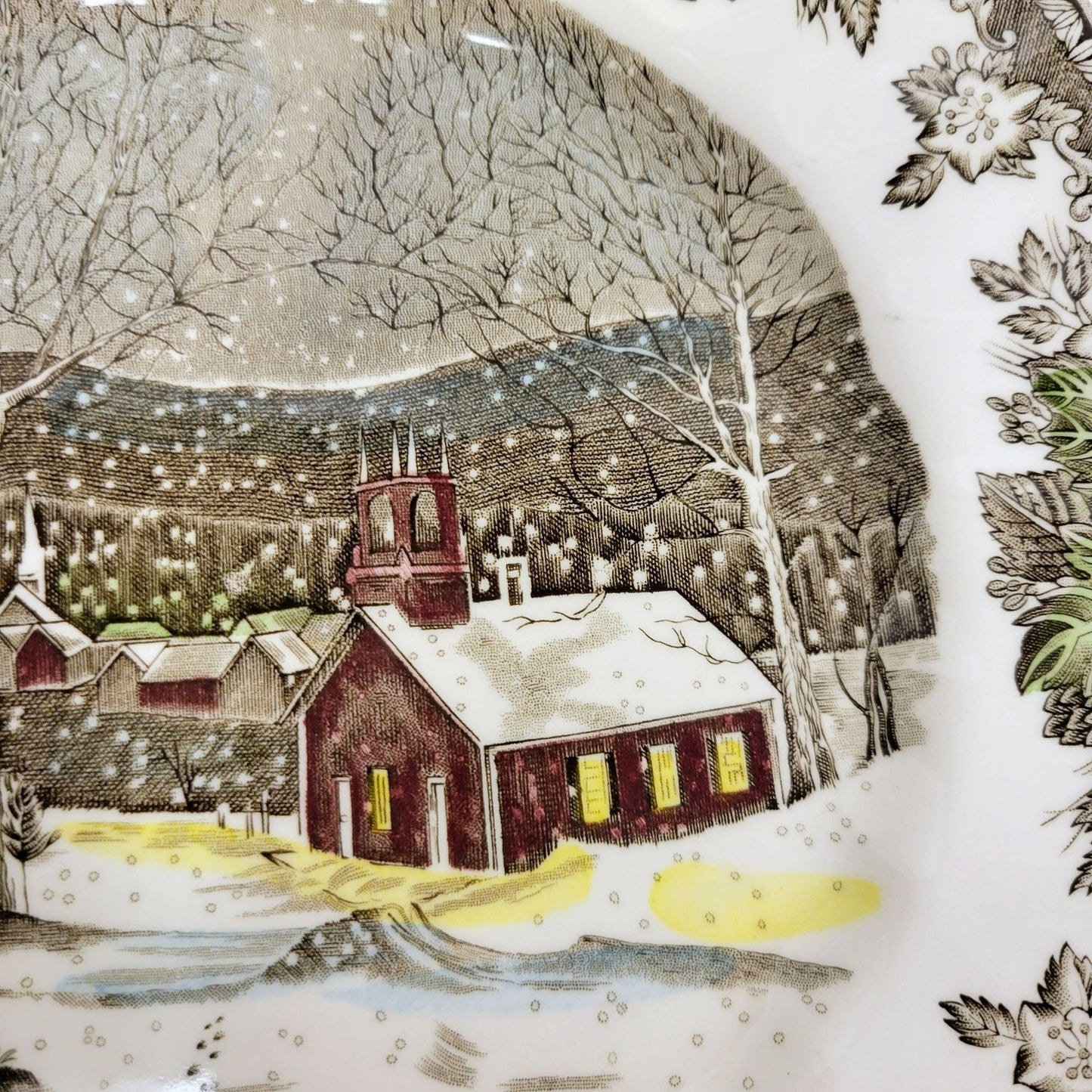 Vintage Johnson Bros The Friendly Village Dinner Plate, The School House, Made in England