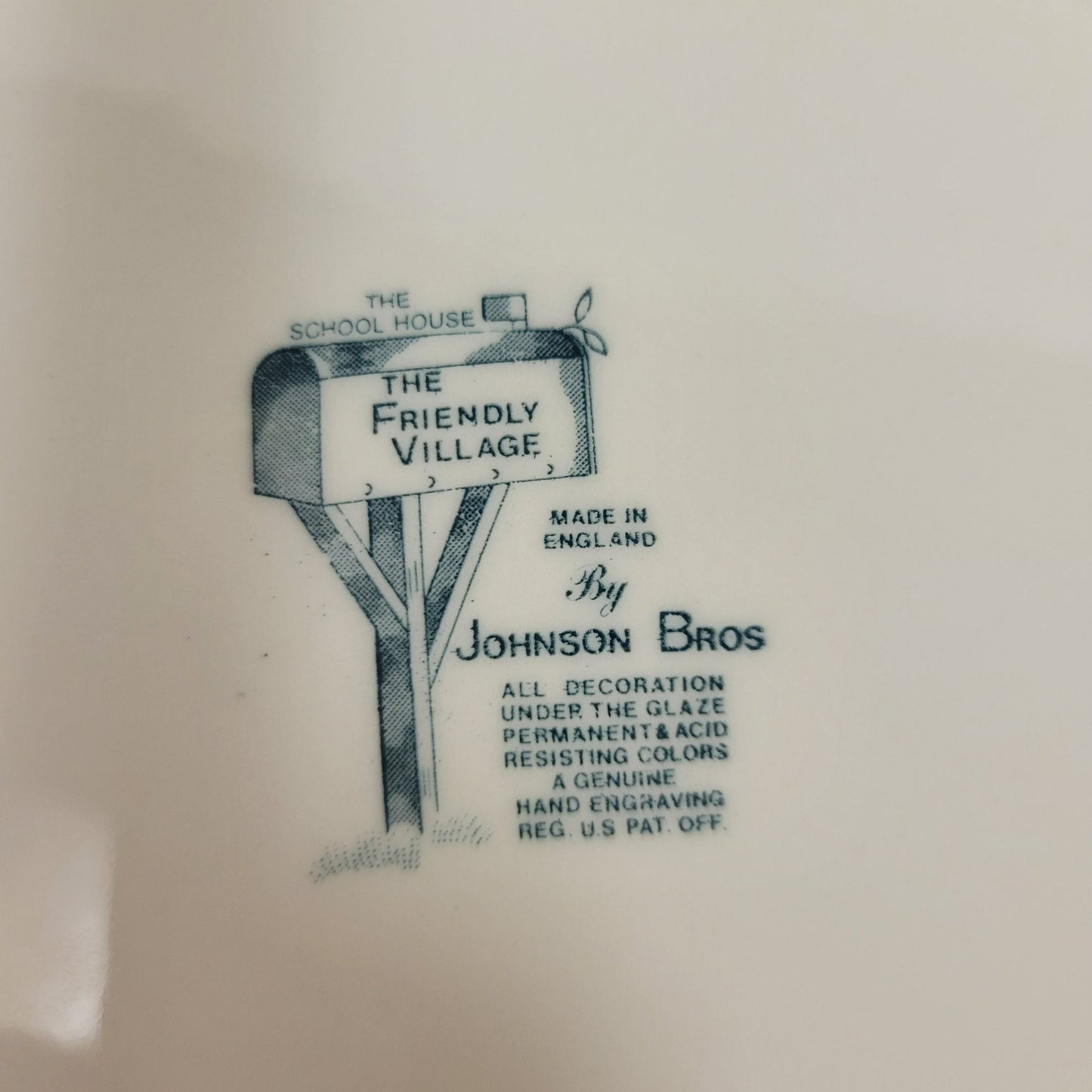 Vintage Johnson Bros The Friendly Village Dinner Plate, The School House, Made in England