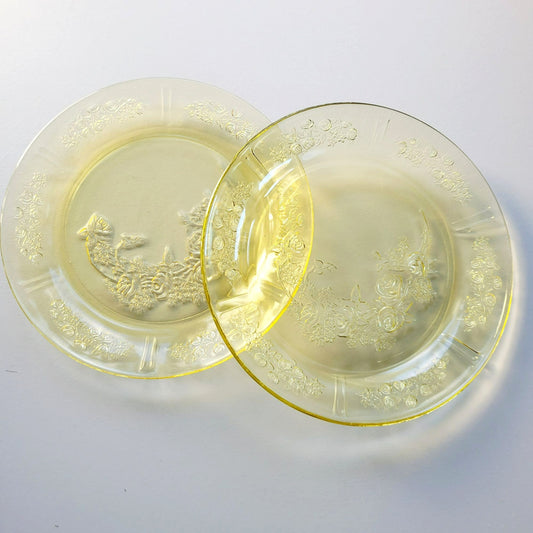 Federal Glass Sharon Luncheon Plate Set of 2, c.1930s USA