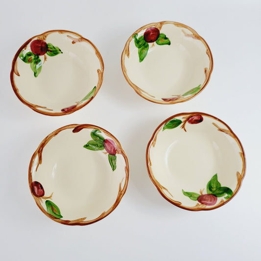 Franciscan Apple Dessert Bowl Set of 4, c.1949-1984 USA