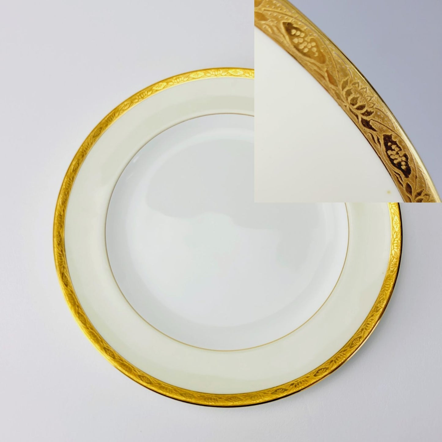 Antique Mintons Dinner Plate, Gold Encrusted Trim,  c.1873-1912 England