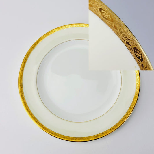 Antique Mintons Dinner Plate, Gold Encrusted Trim,  c.1873-1912 England
