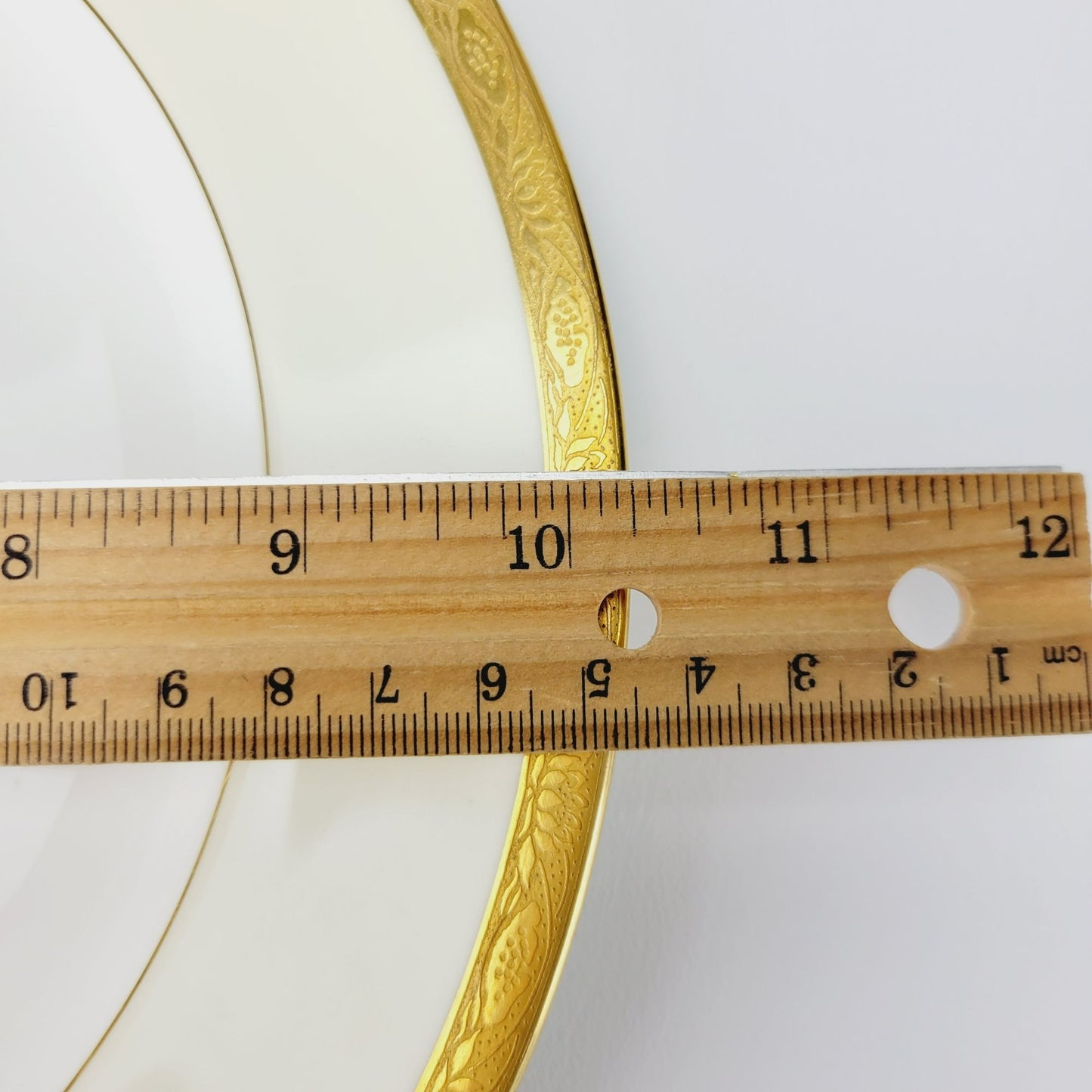 Antique Mintons Dinner Plate, Gold Encrusted Trim,  c.1873-1912 England