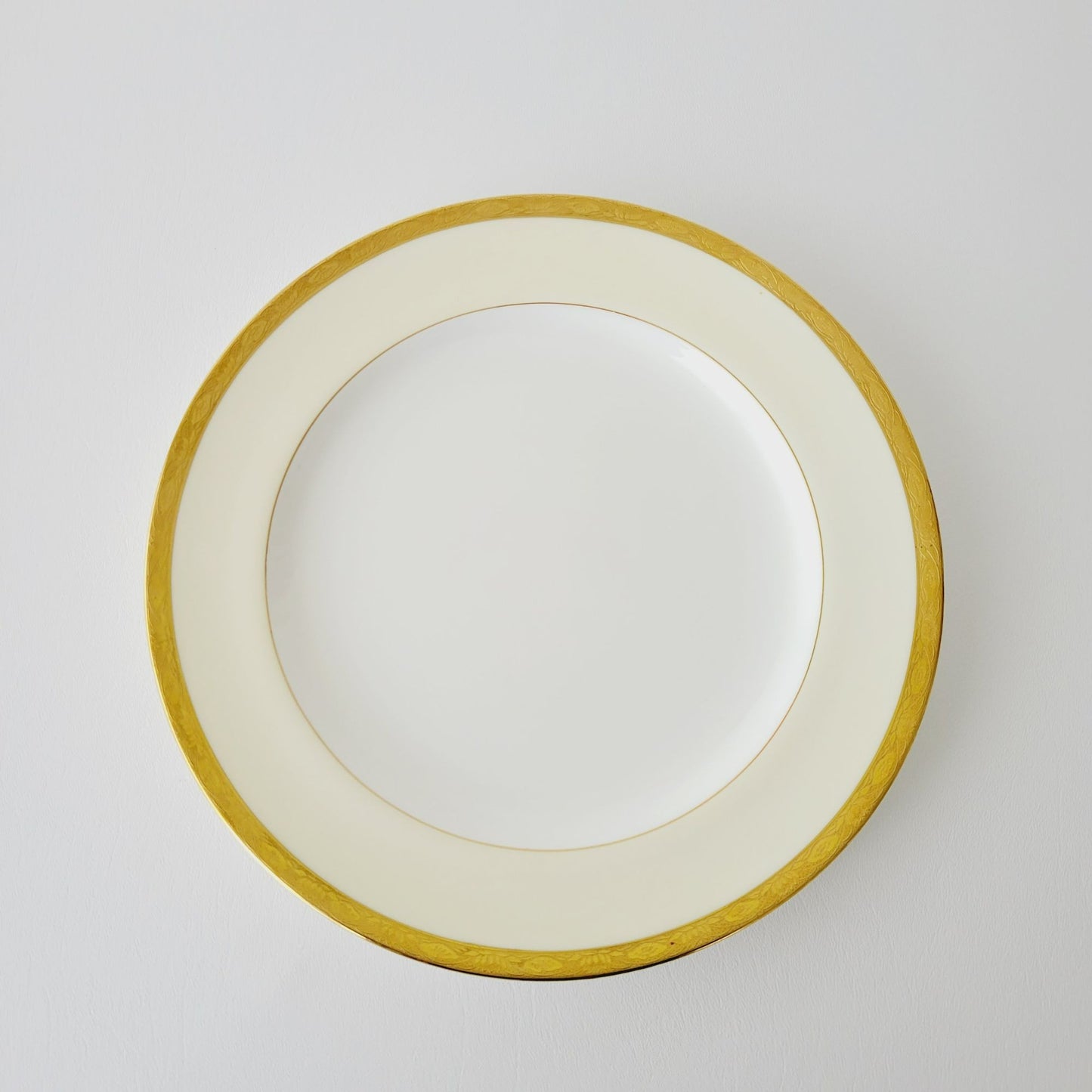 Antique Mintons Dinner Plate, Gold Encrusted Trim,  c.1873-1912 England