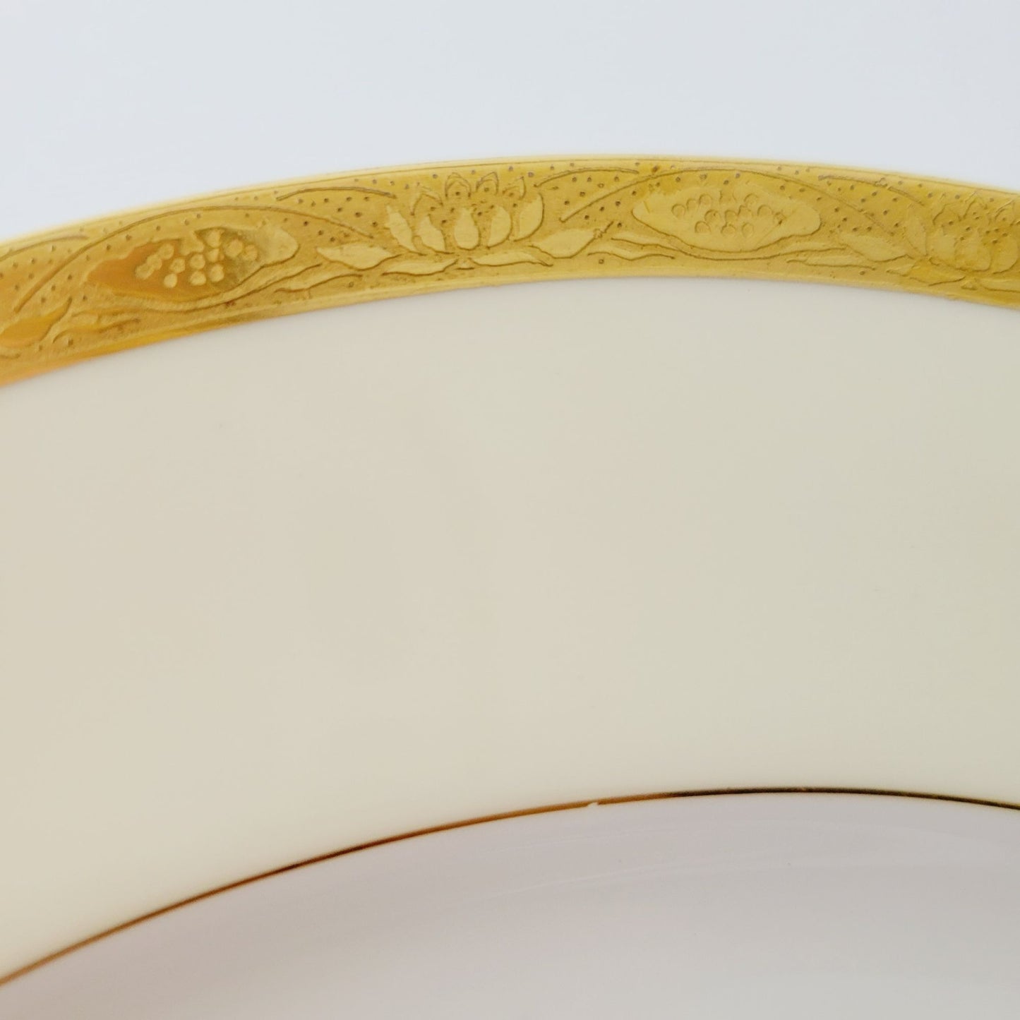 Antique Mintons Dinner Plate, Gold Encrusted Trim,  c.1873-1912 England