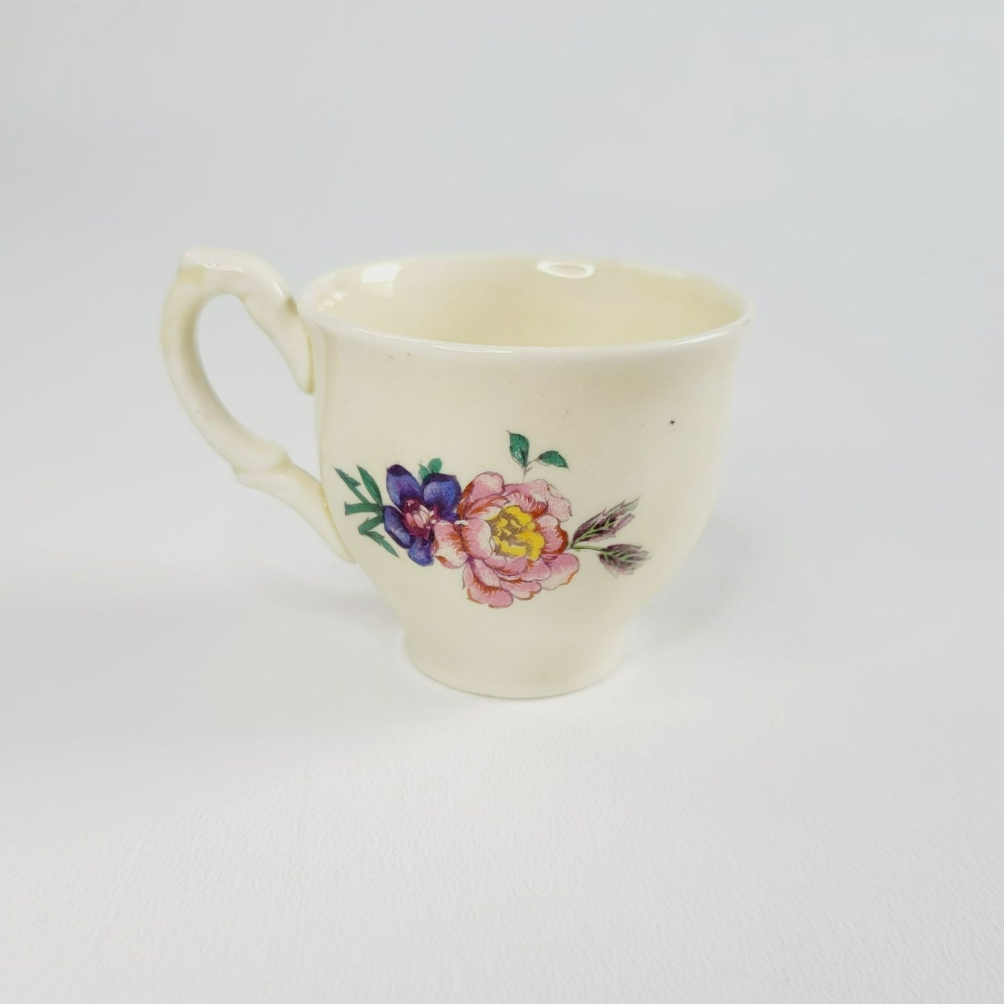 WH Grindley Floral Demitasse Cup & Saucer, 2 Sets, c1936-40 England