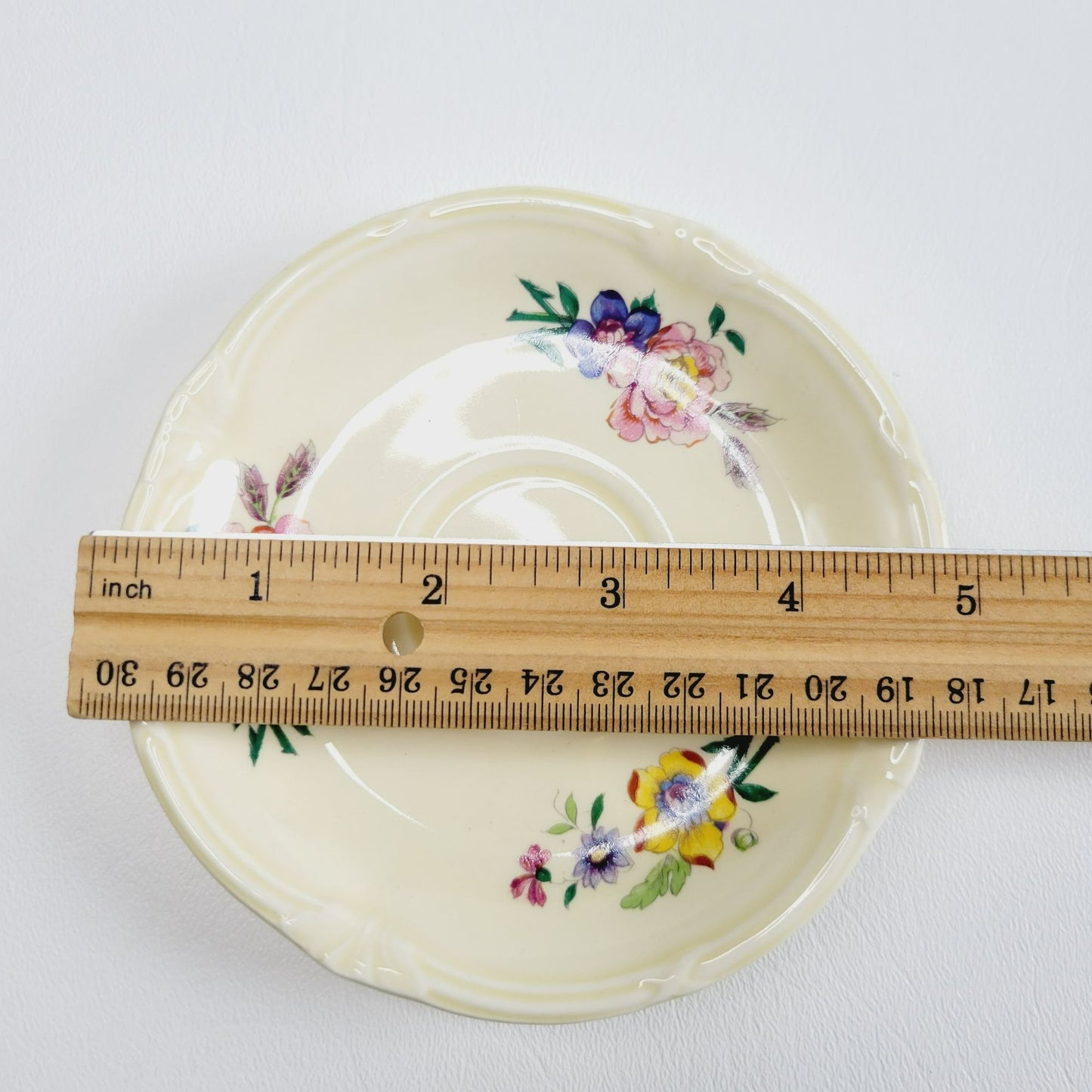 WH Grindley Floral Demitasse Cup & Saucer, 2 Sets, c1936-40 England