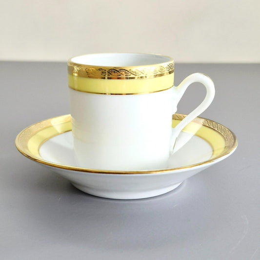 Richard Ginori "Palermo Yellow" Espresso Cup & Saucer, Italy c.1960-70s
