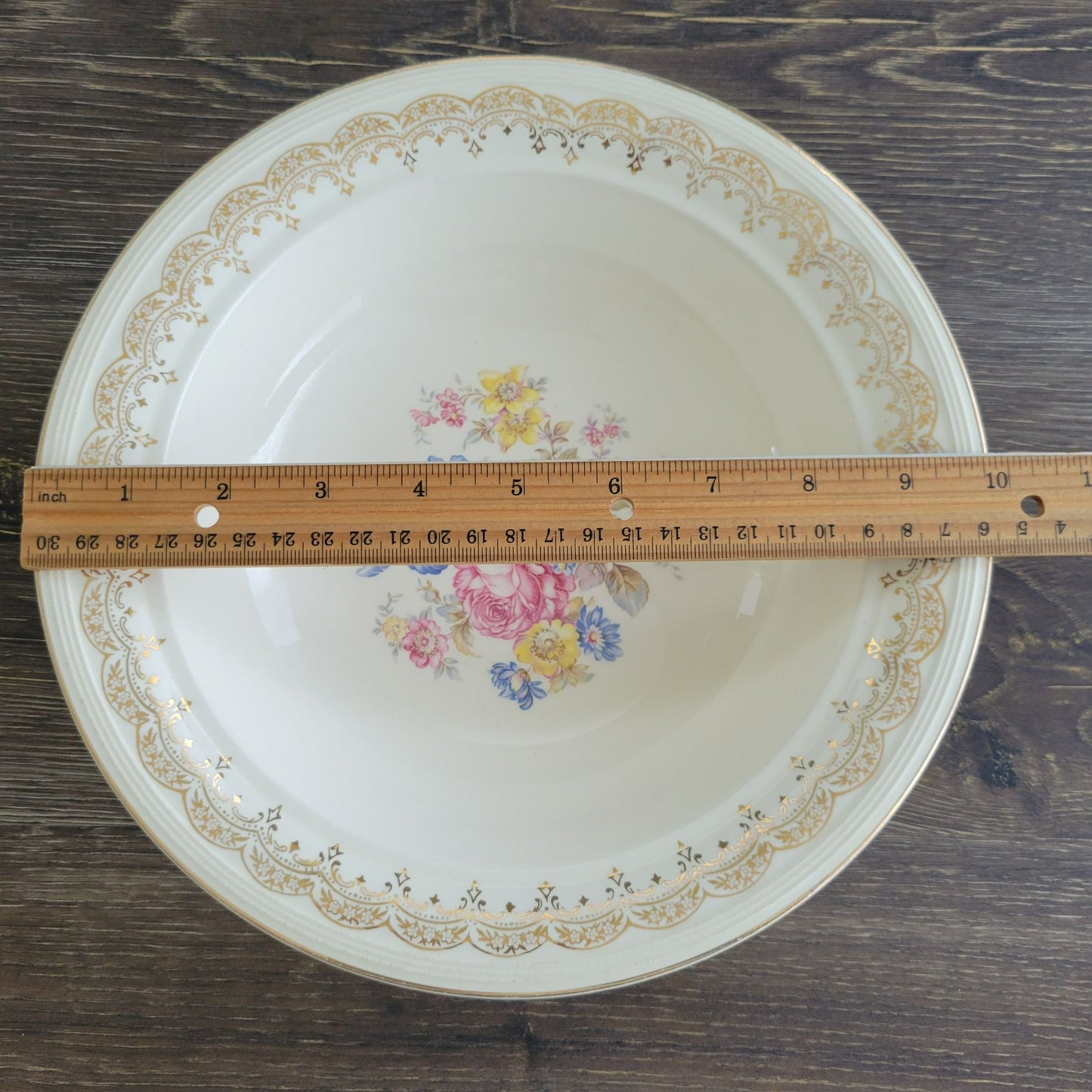 Edwin Knowles Priscilla 10" Round Serving Bowl c.1940s USA