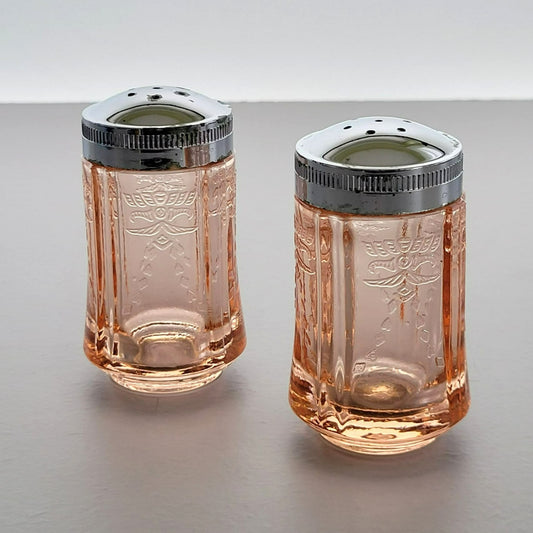 Indiana Glass Recollection Pink Salt & Pepper Shaker, USA Made