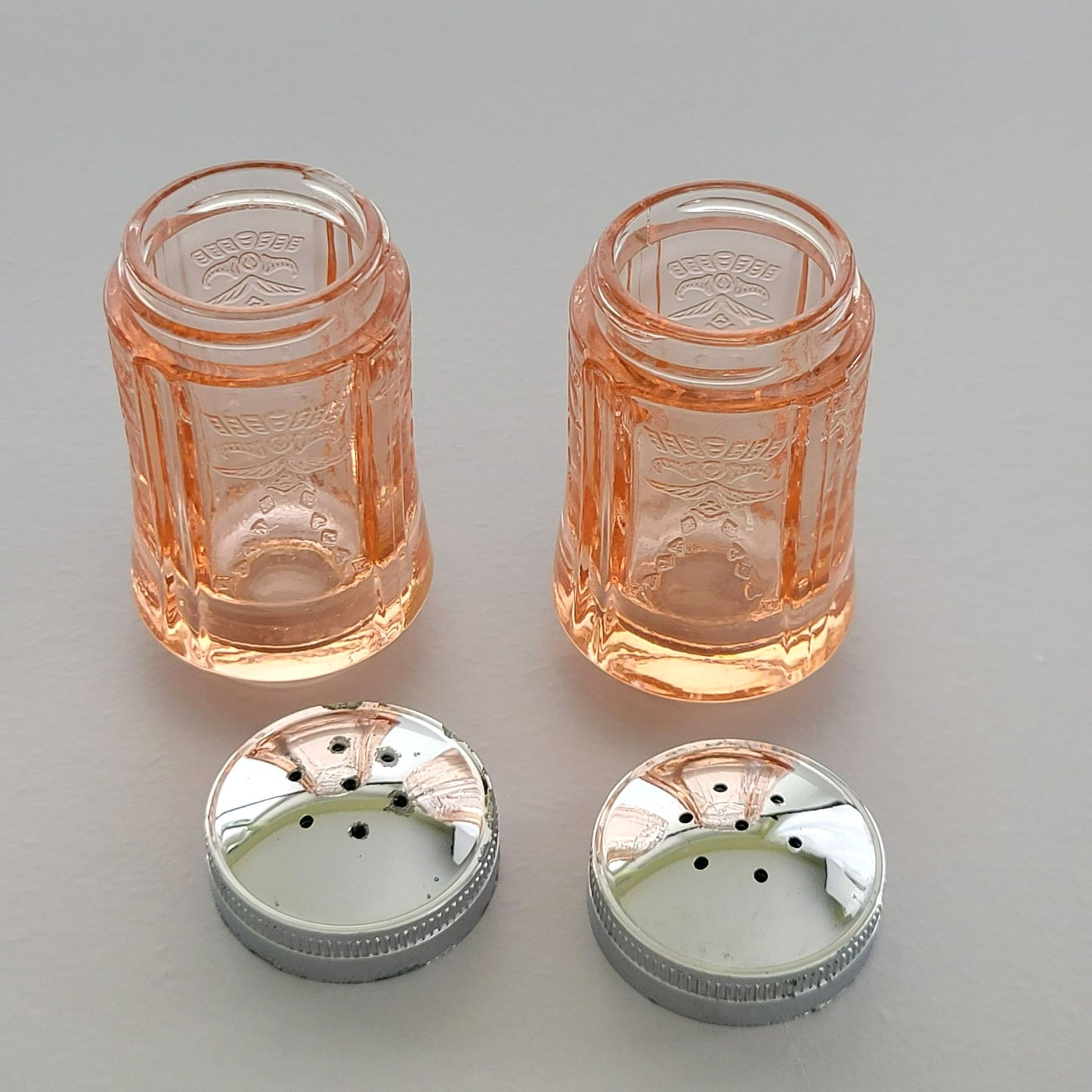 Indiana Glass Recollection Pink Salt & Pepper Shaker, USA Made