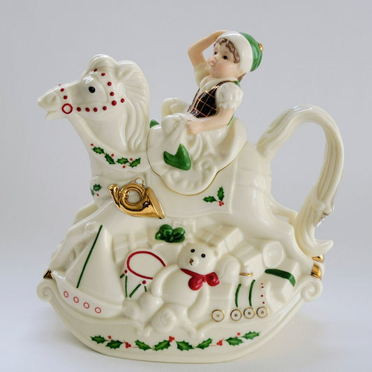 Lenox Santa's Holiday Toy Shop Figural Teapot