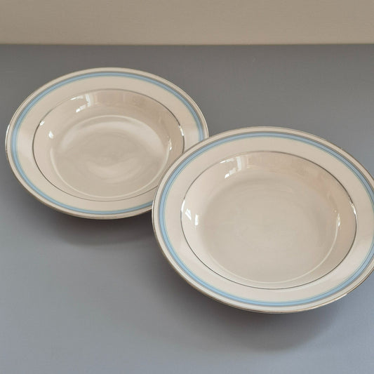 Lenox "Bradford" Rimmed Soup Bowl Set of 2, c.1980s USA