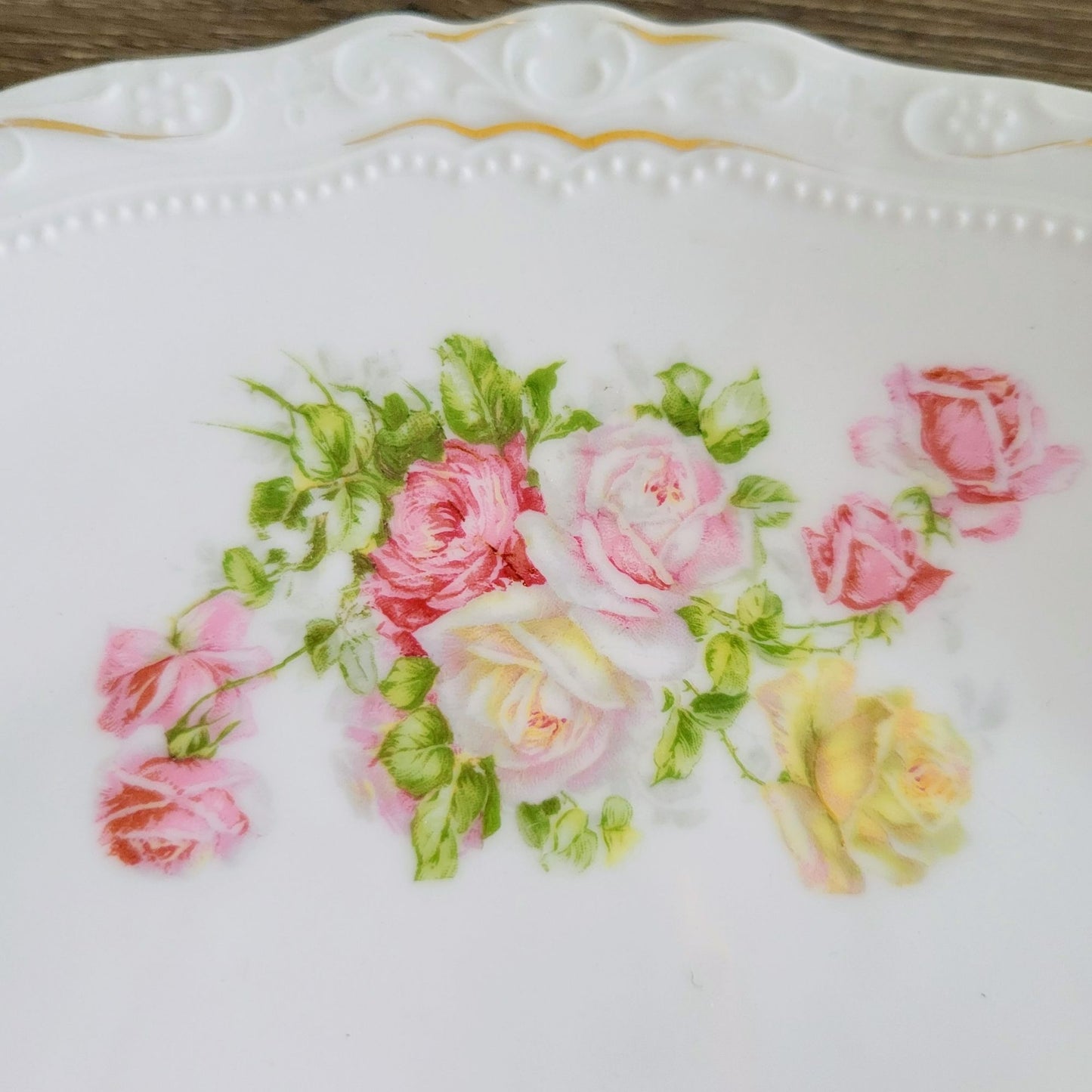 Mismatched Shabby Chic Floral 2-Tiered Dessert Stand