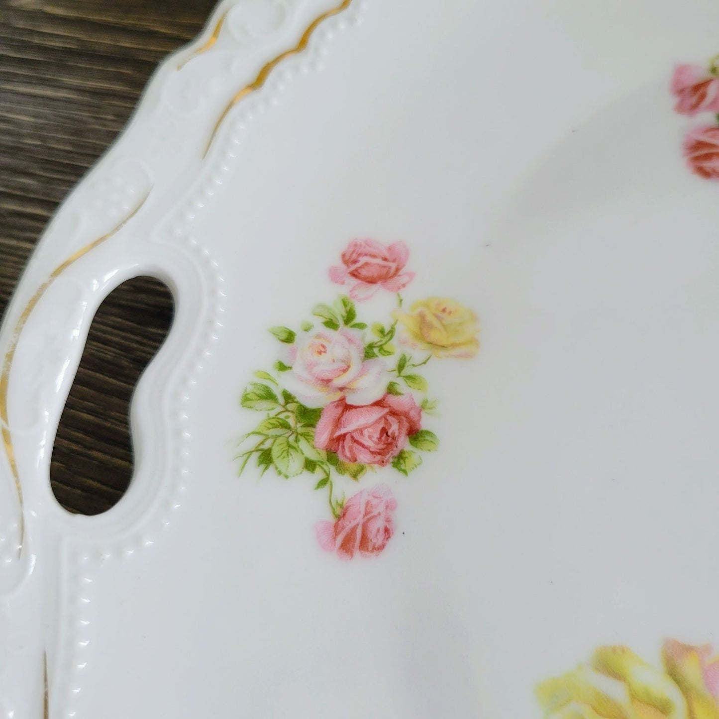 Mismatched Shabby Chic Floral 2-Tiered Dessert Stand