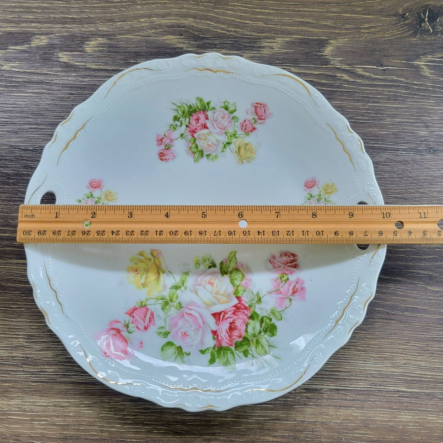 Mismatched Shabby Chic Floral 2-Tiered Dessert Stand