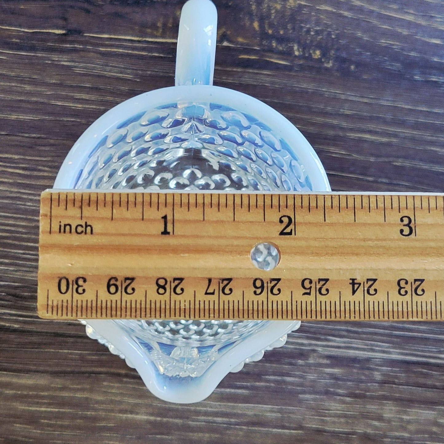 Fenton Hobnail French Opalescent Creamer & Sugar Bowl, c.1939-64 USA