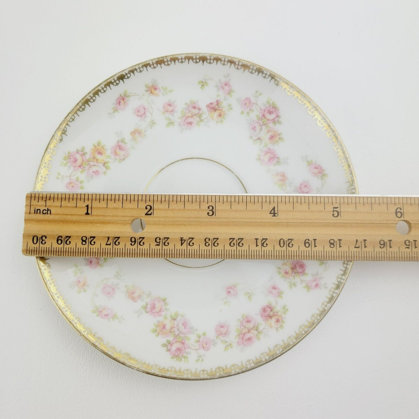 Royal Bayreuth Bridal Rose Saucer Set of 4, Made in Germany