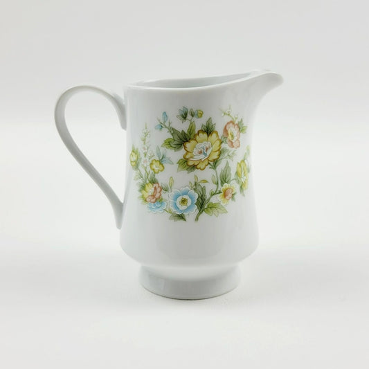 Vintage Shabby Chic Floral Creamer & Sugar Bowl, Pastel Floral Pattern, Made in Japan by Fashion Royale, Ashley Pattern