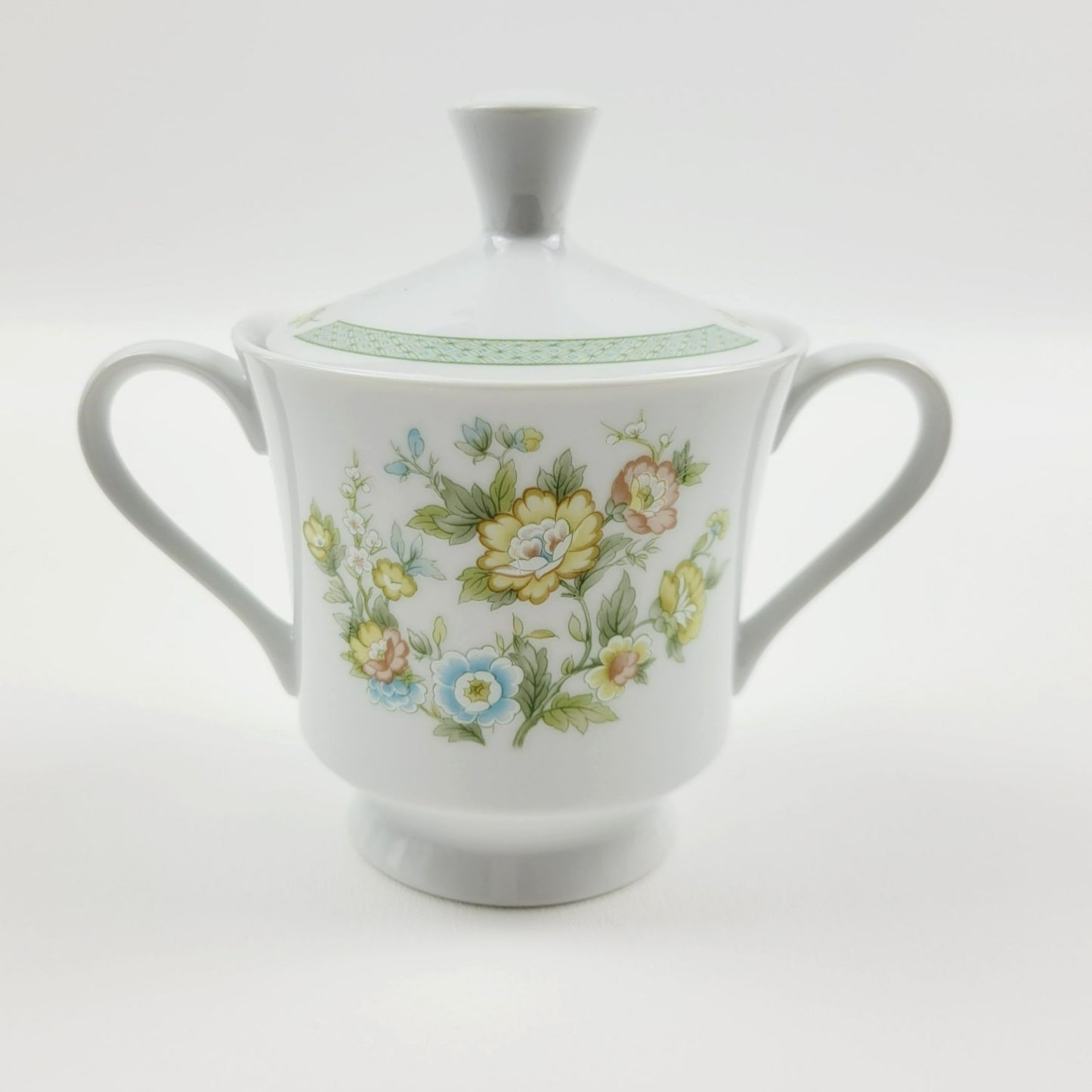 Vintage Shabby Chic Floral Creamer & Sugar Bowl, Pastel Floral Pattern, Made in Japan by Fashion Royale, Ashley Pattern
