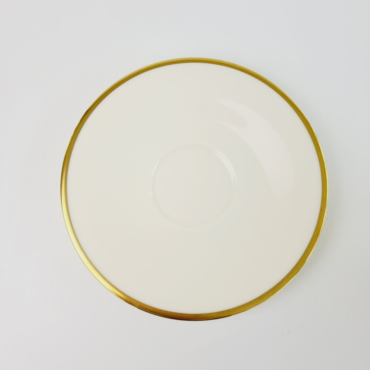 Royal Doulton Heather Teacup & Saucer, Cream with Gold Trim, The Romance Collection, c.1984-98 England