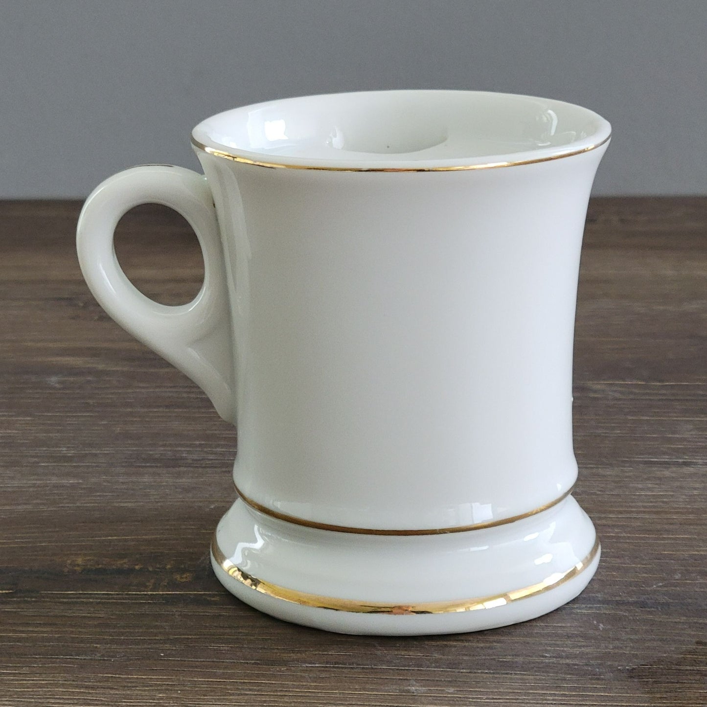 Vintage Ironstone Mustache Mug "Winter in the Country"