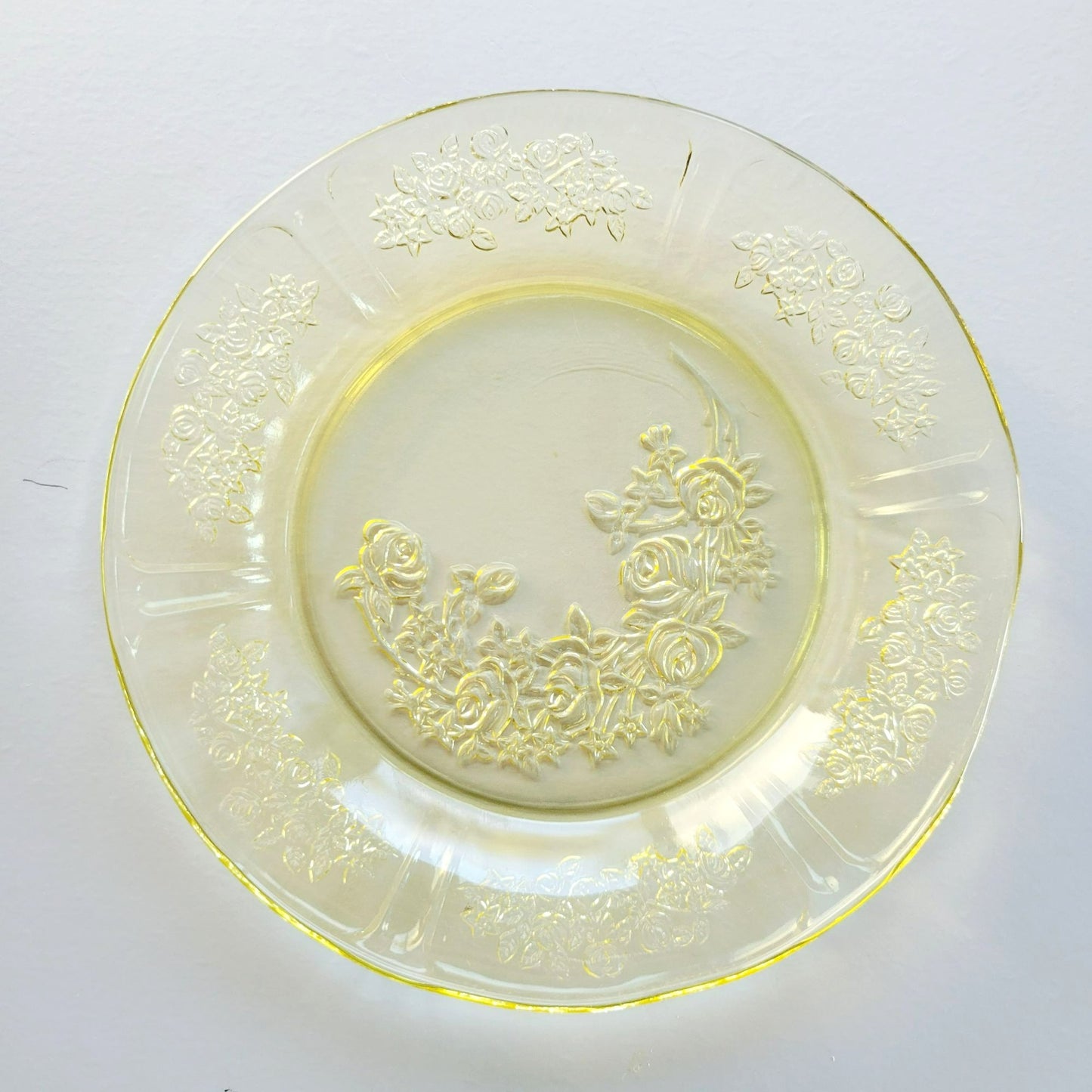Federal Glass Sharon Bread Plate Set of 2, c.1930s USA