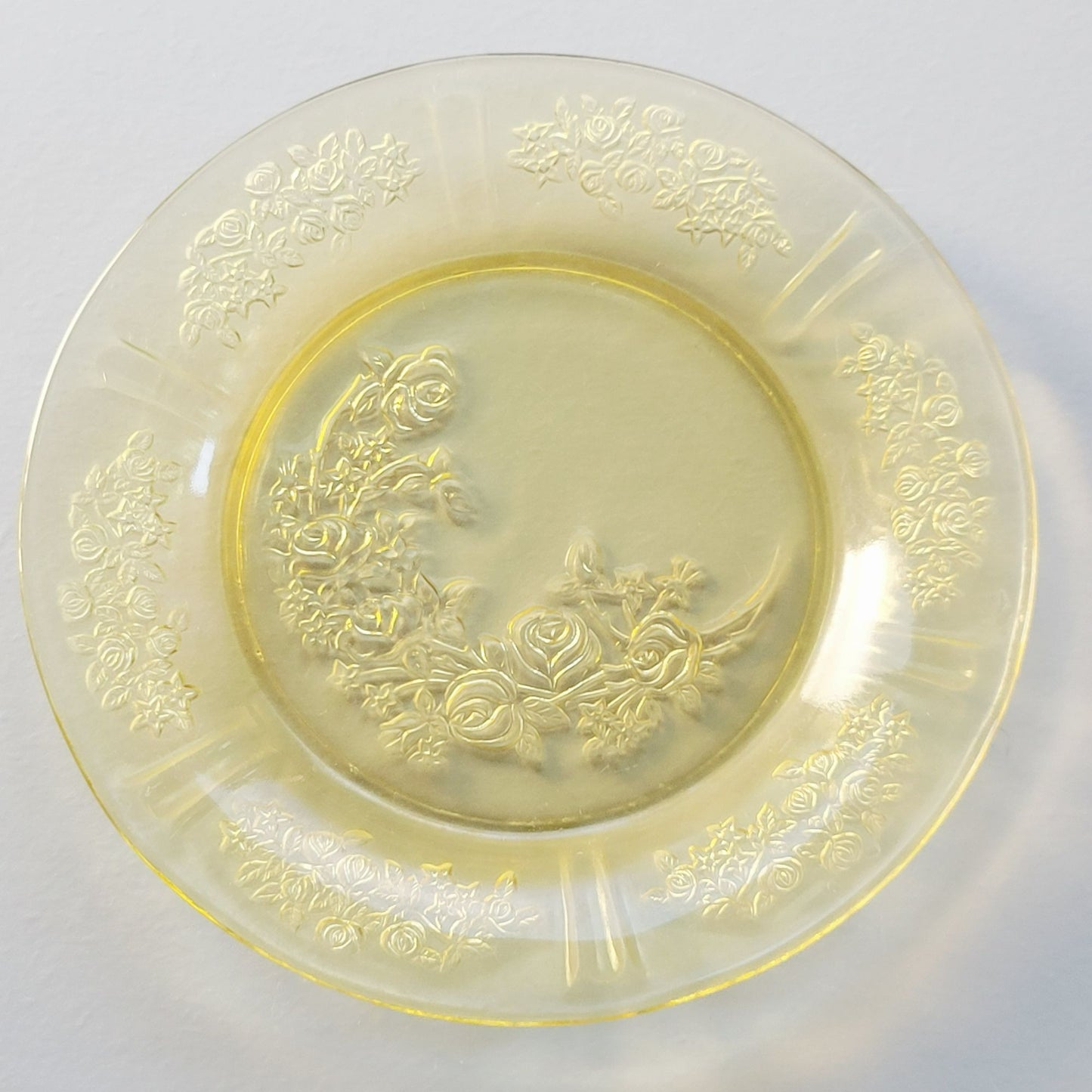 Federal Glass Sharon Bread Plate Set of 2, c.1930s USA