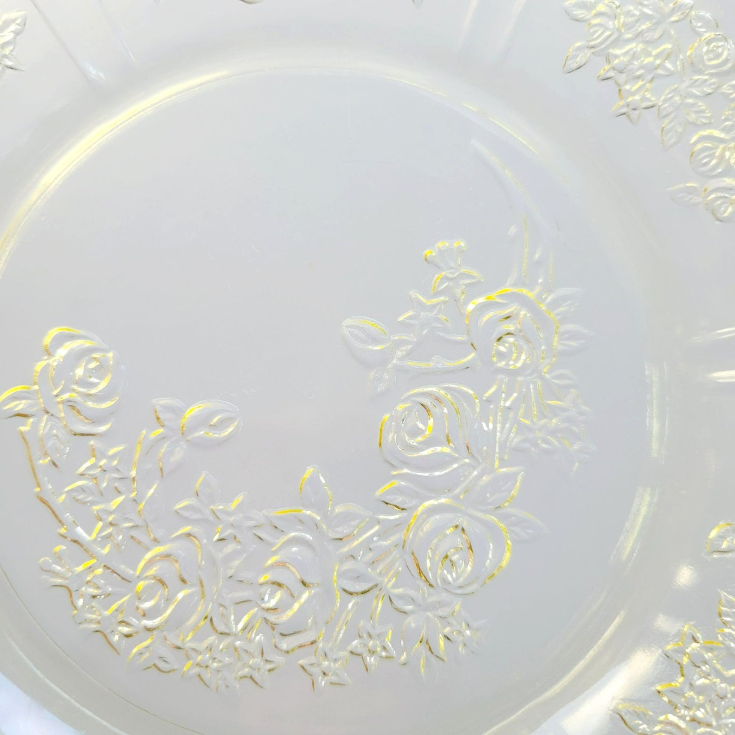 Federal Glass Sharon Bread Plate Set of 2, c.1930s USA