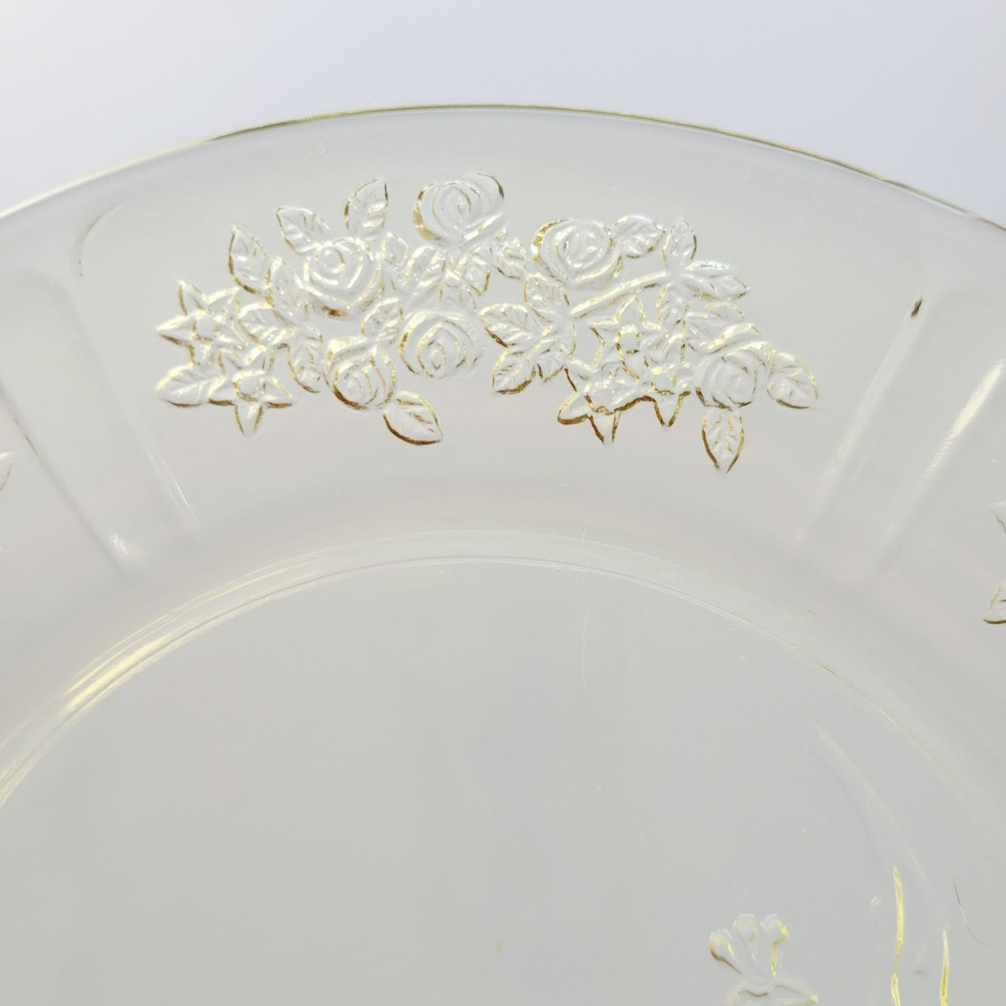 Federal Glass Sharon Bread Plate Set of 2, c.1930s USA