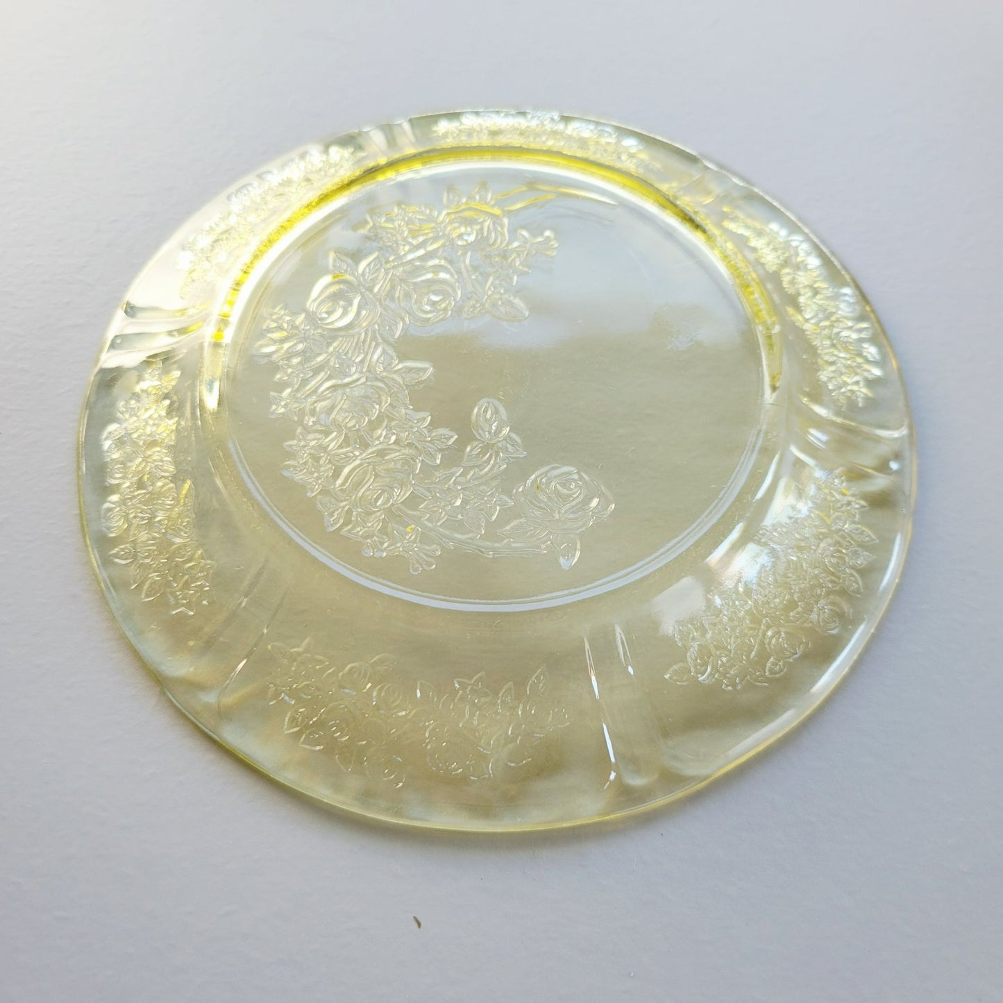 Federal Glass Sharon Bread Plate Set of 2, c.1930s USA