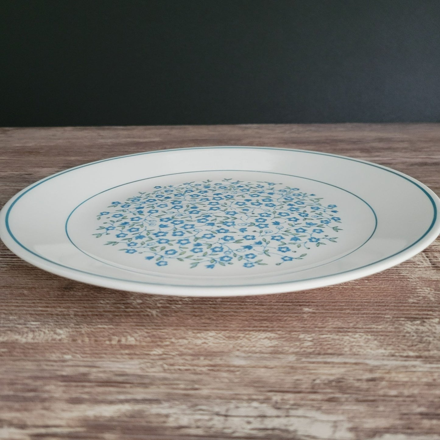 Corelle Blue Heather Dinner Plate Set of 2, USA Made c.1977-81