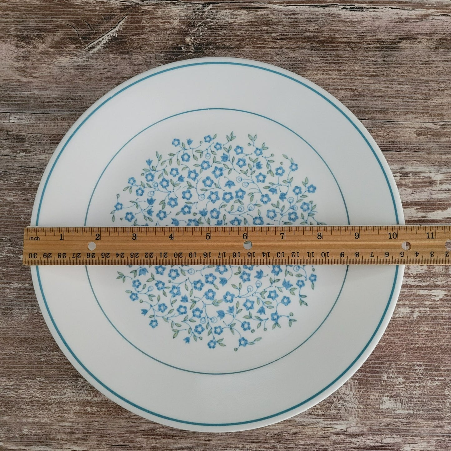 Corelle Blue Heather Dinner Plate Set of 2, USA Made c.1977-81