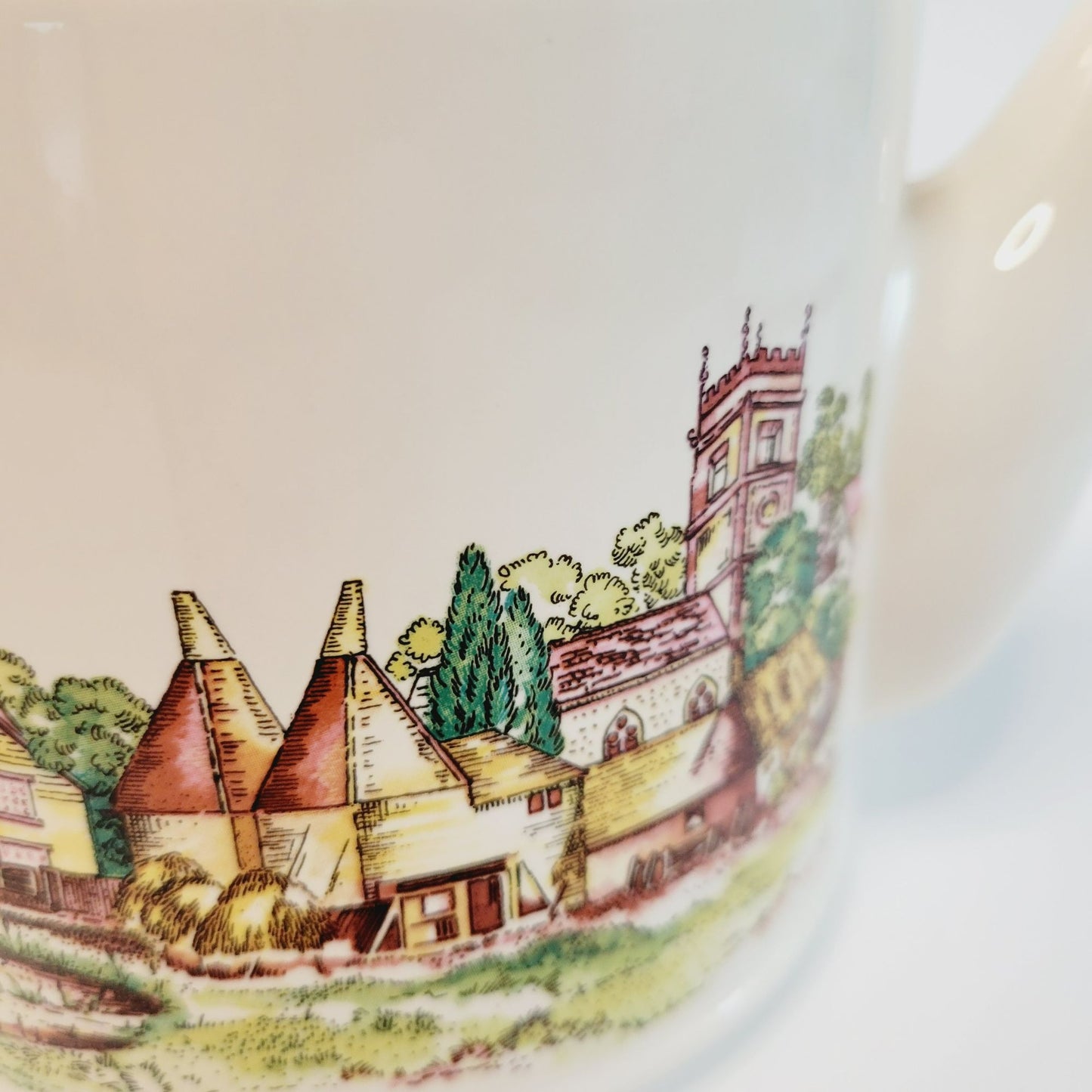 Vintage Wade Countryside Scene Teapot in Browns & Greens, Made in England