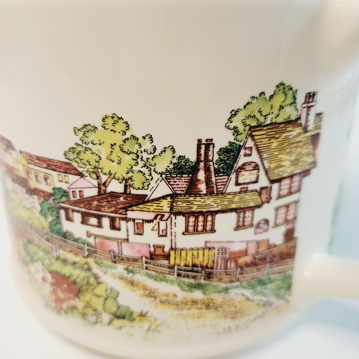 Vintage Wade Countryside Scene Teapot in Browns & Greens, Made in England