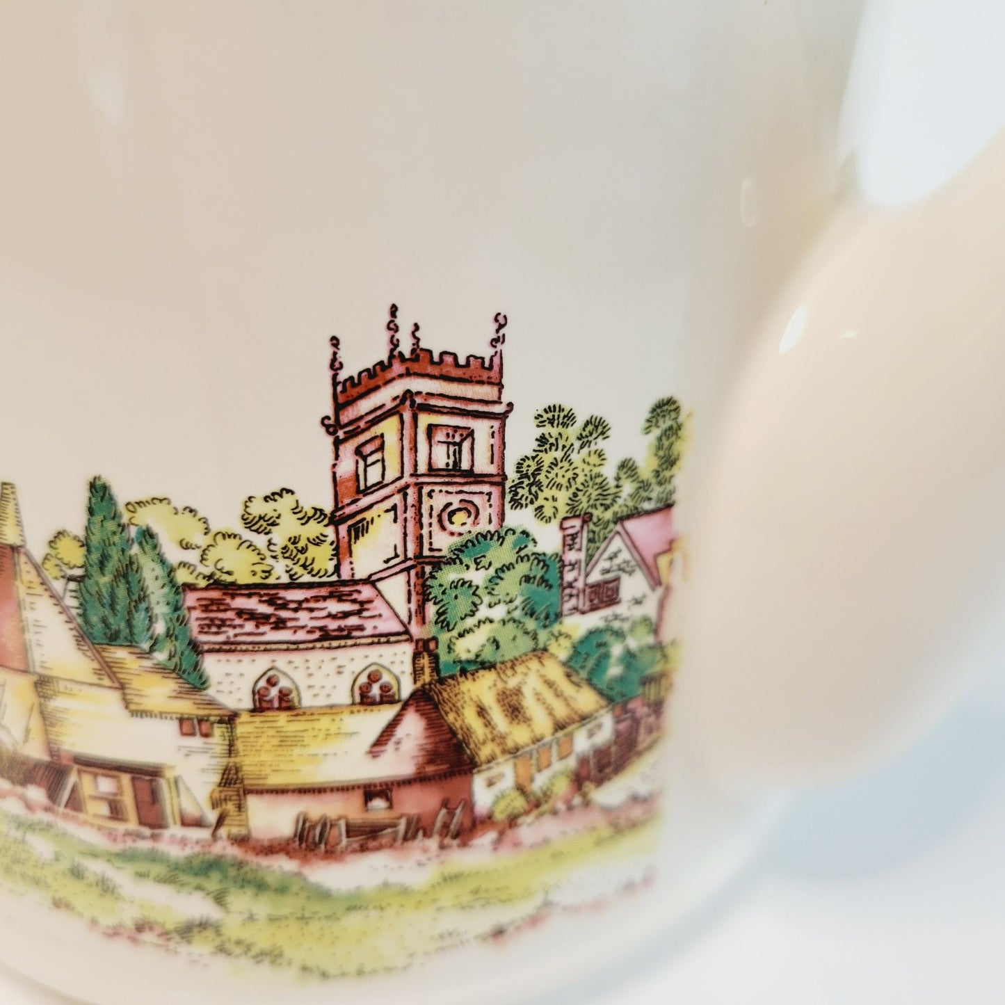Vintage Wade Countryside Scene Teapot in Browns & Greens, Made in England