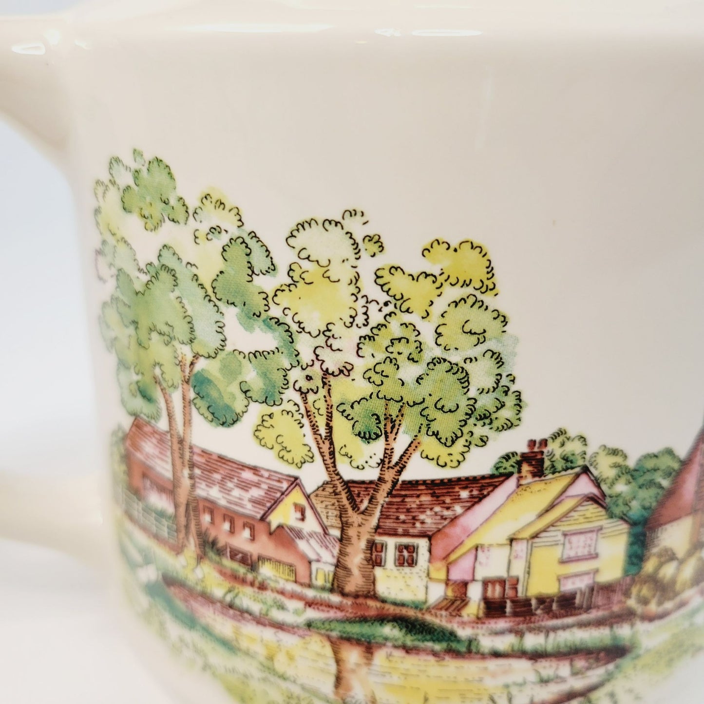 Vintage Wade Countryside Scene Teapot in Browns & Greens, Made in England