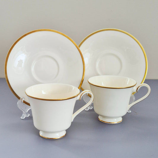 Royal Doulton "Heather" Teacup & Saucer, 2 Sets, c.1984-98 England