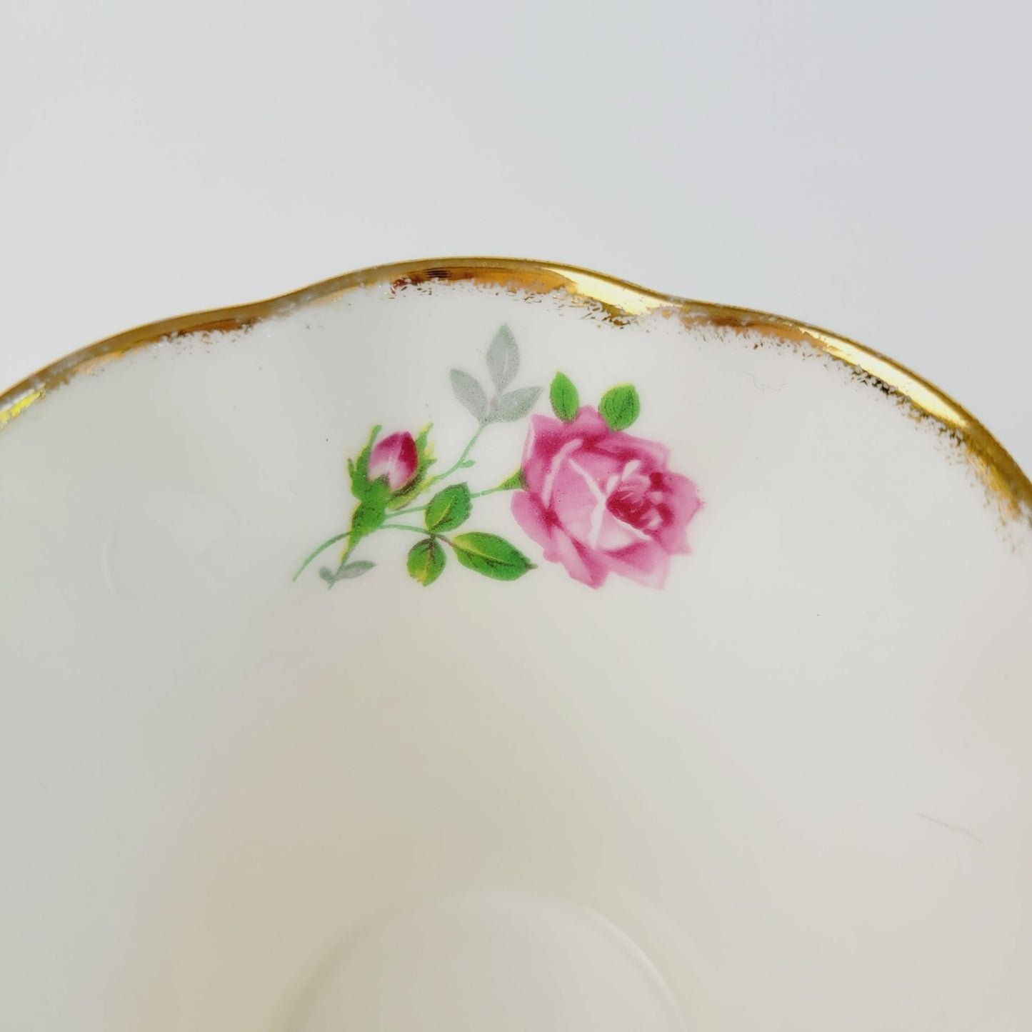 Stratford Pink Rose Tea Cup & Saucer, Fine Bone China Made In England, Lyric Shaped