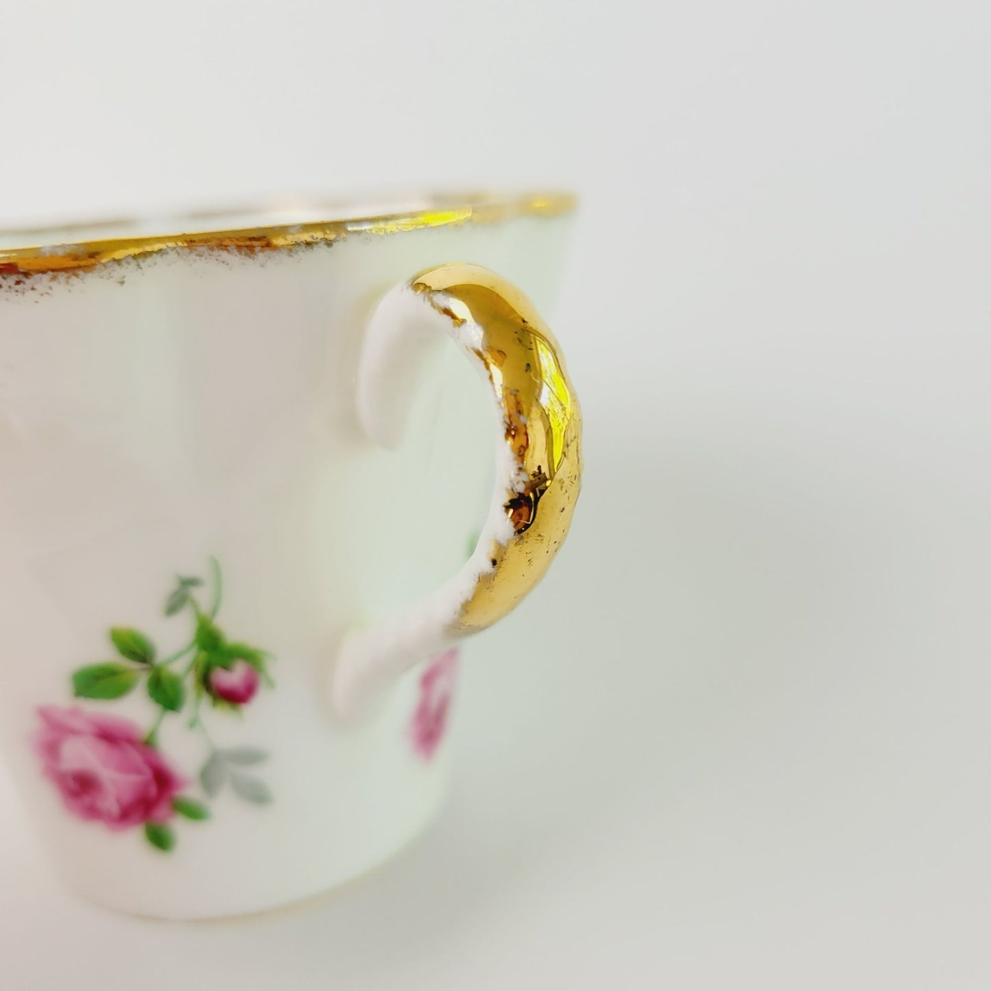 Stratford Pink Rose Tea Cup & Saucer, Fine Bone China Made In England, Lyric Shaped