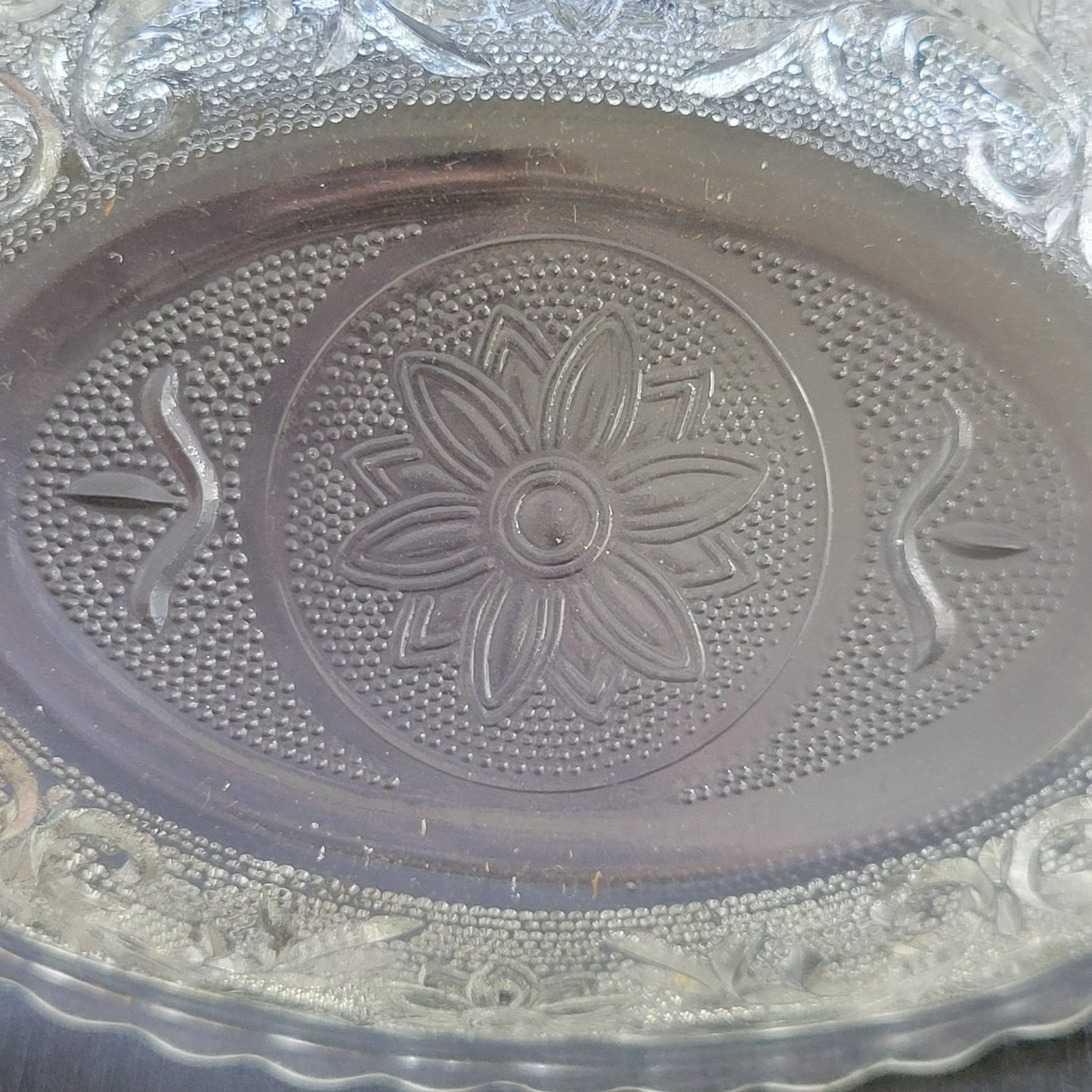Anchor Hocking Sandwich Clear 8" Oval Serving Bowl, c.1940-60 USA