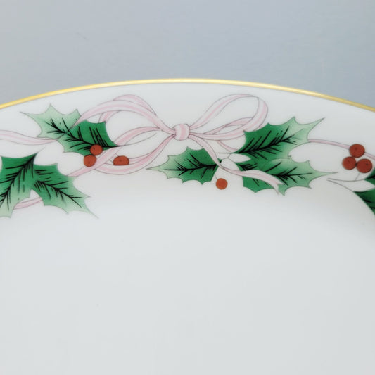 Mikasa Ribbon Holly 9" Oval Relish / Butter Tray