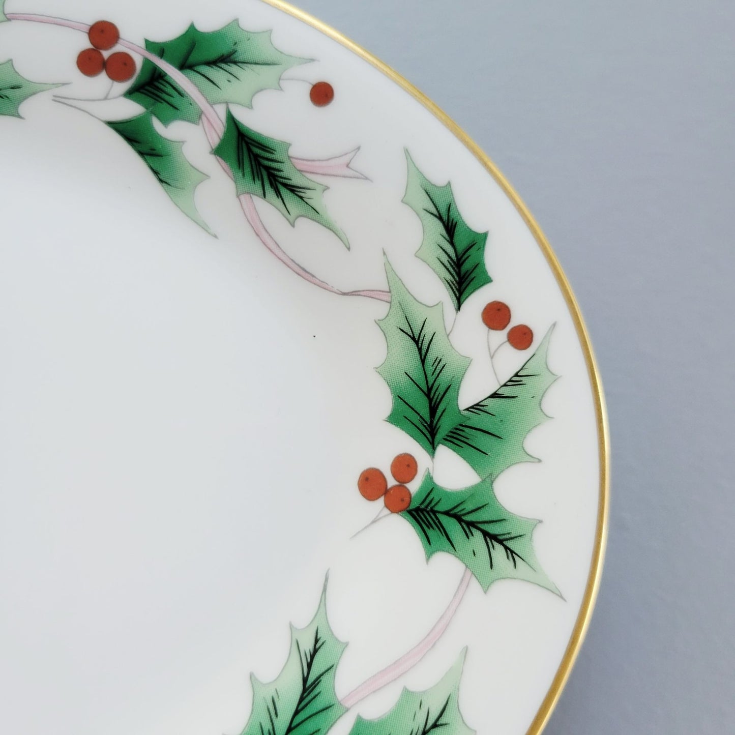 Mikasa Ribbon Holly 9" Oval Relish / Butter Tray