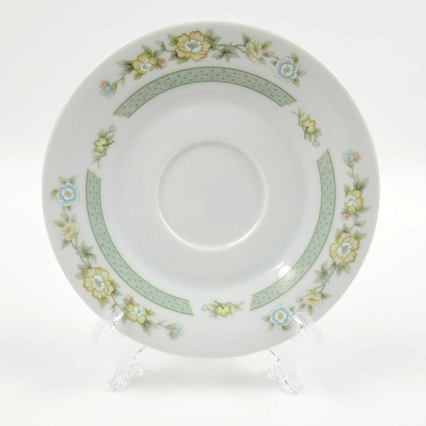 Vintage Shabby Chic Teacup & Saucer, 2 Sets, Pastel Floral, Made in Japan by Fashion Royale, Ashley Pattern
